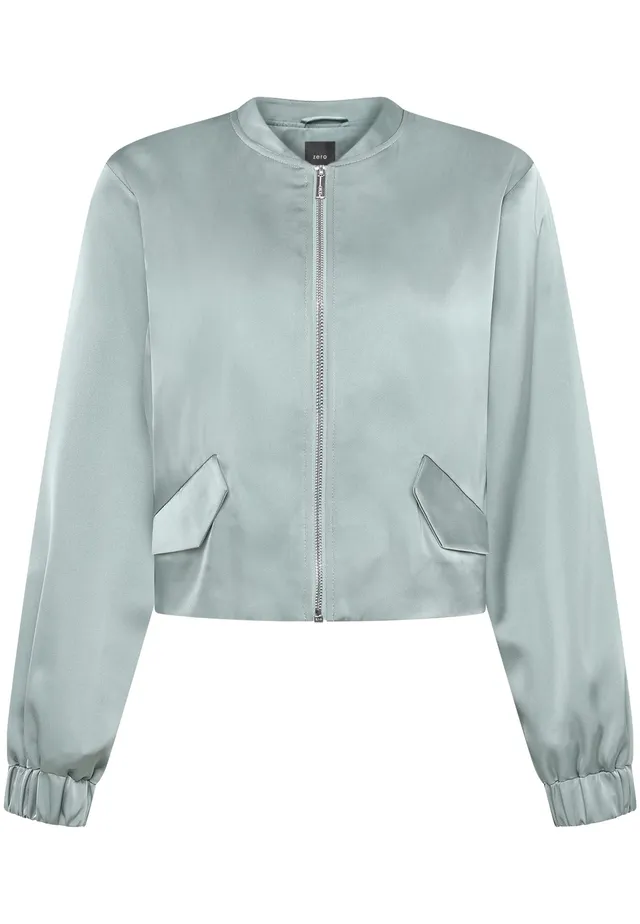 zero Blouson Langarm Jacke 40 Silver Blue leicht