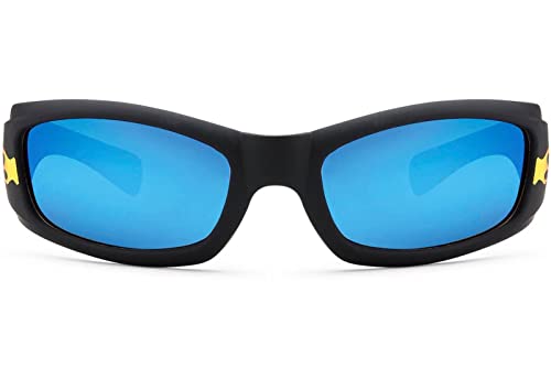 BEZLIT Kinder Sonnenbrille Flammen Blau Schwarz Kat.3