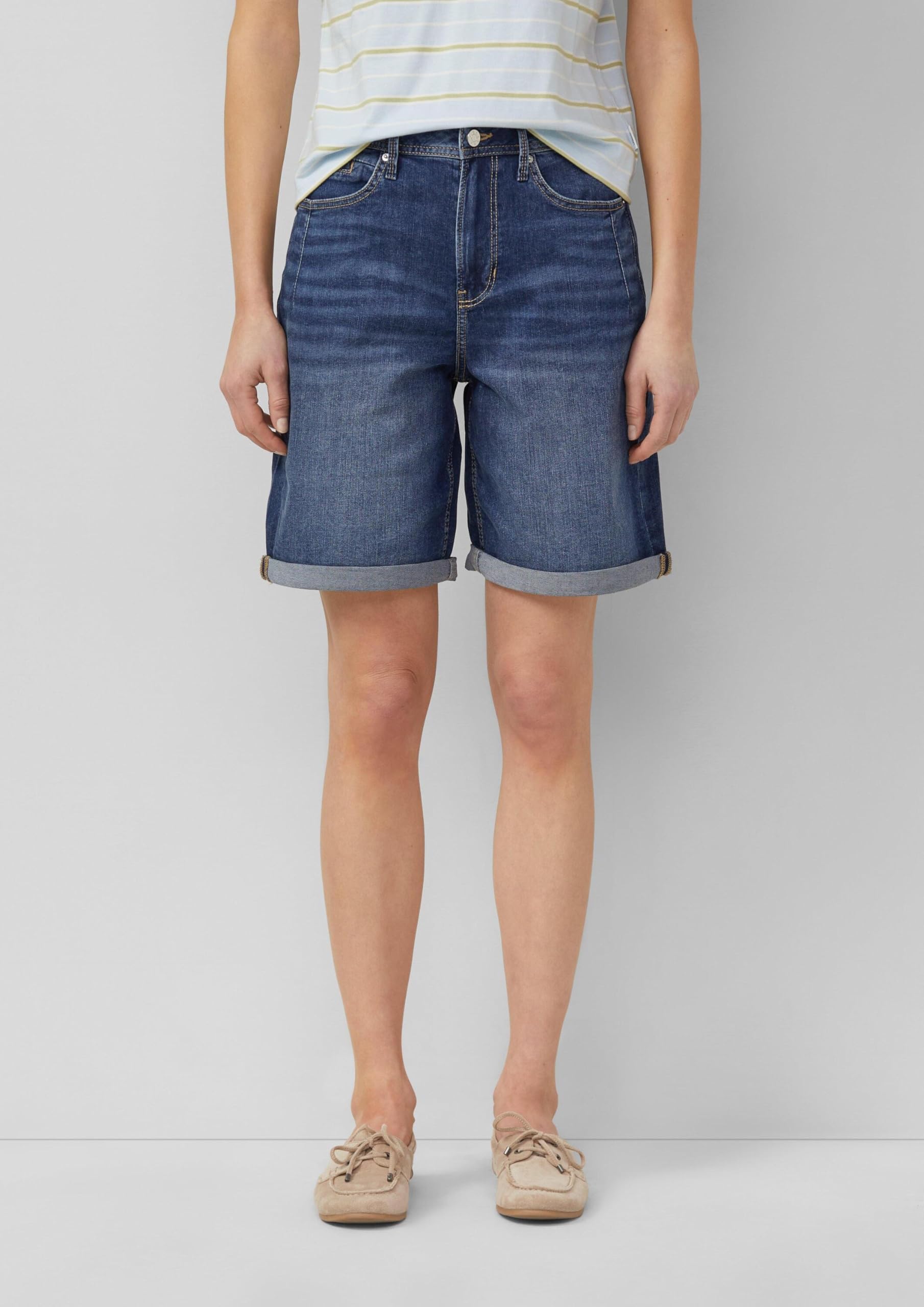 s.Oliver Suri High Rise Jeans-Shorts Bermuda Wide Leg