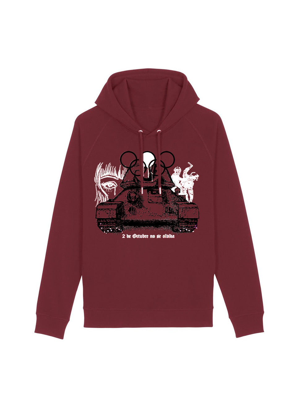 dna merch Revolution Not Olympics Kapuzenpullover burgunderrot M