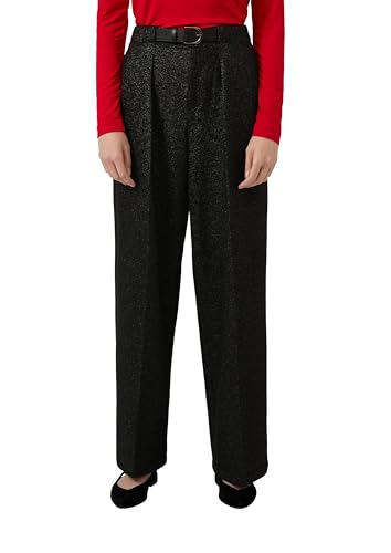 s.Oliver RED LABEL Bundfaltenhose Glitzergarn Größe 44 mit Gürtel