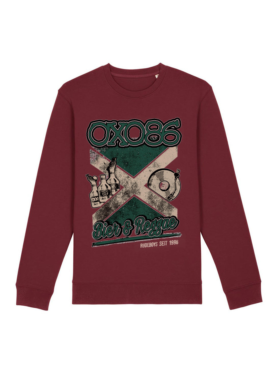 Oxo 86 Bier & Reggae Rundhalspullover Schwarz Ska-Punk