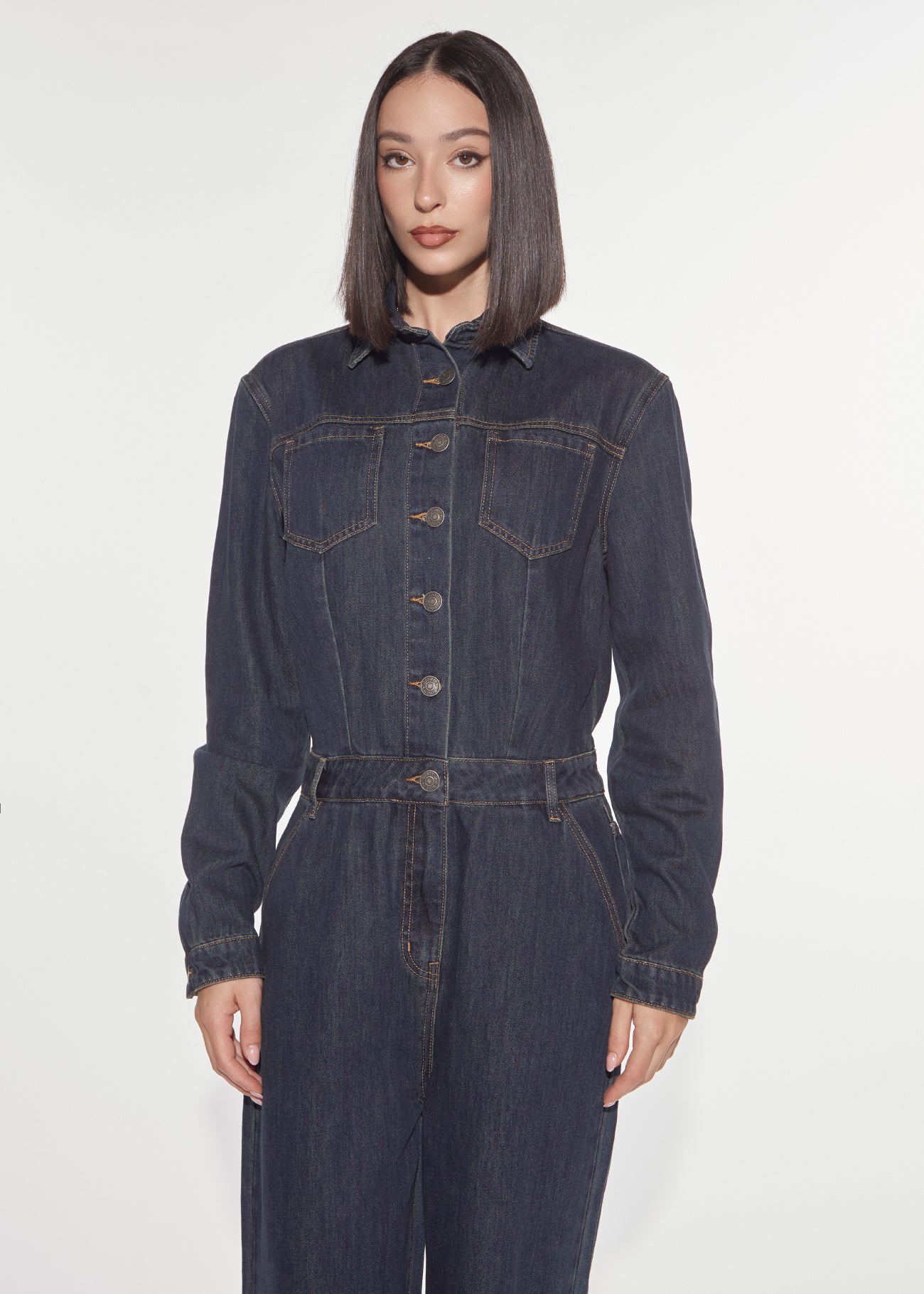 Denny Rose Regular Denim Overall Dark Indigo
