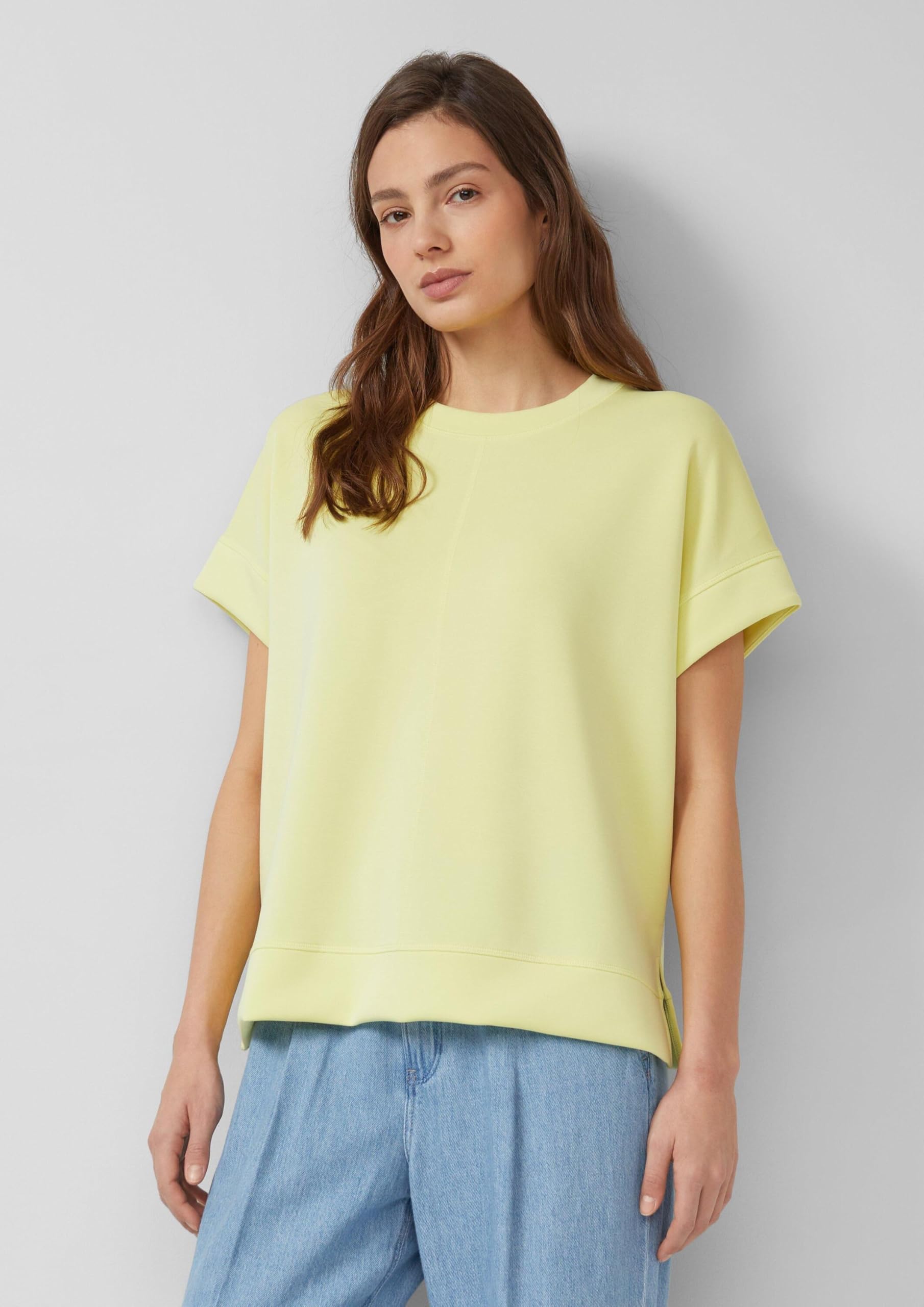 s.Oliver Red Label Sweatshirt 2177074 Kurzarm gelb Relaxed