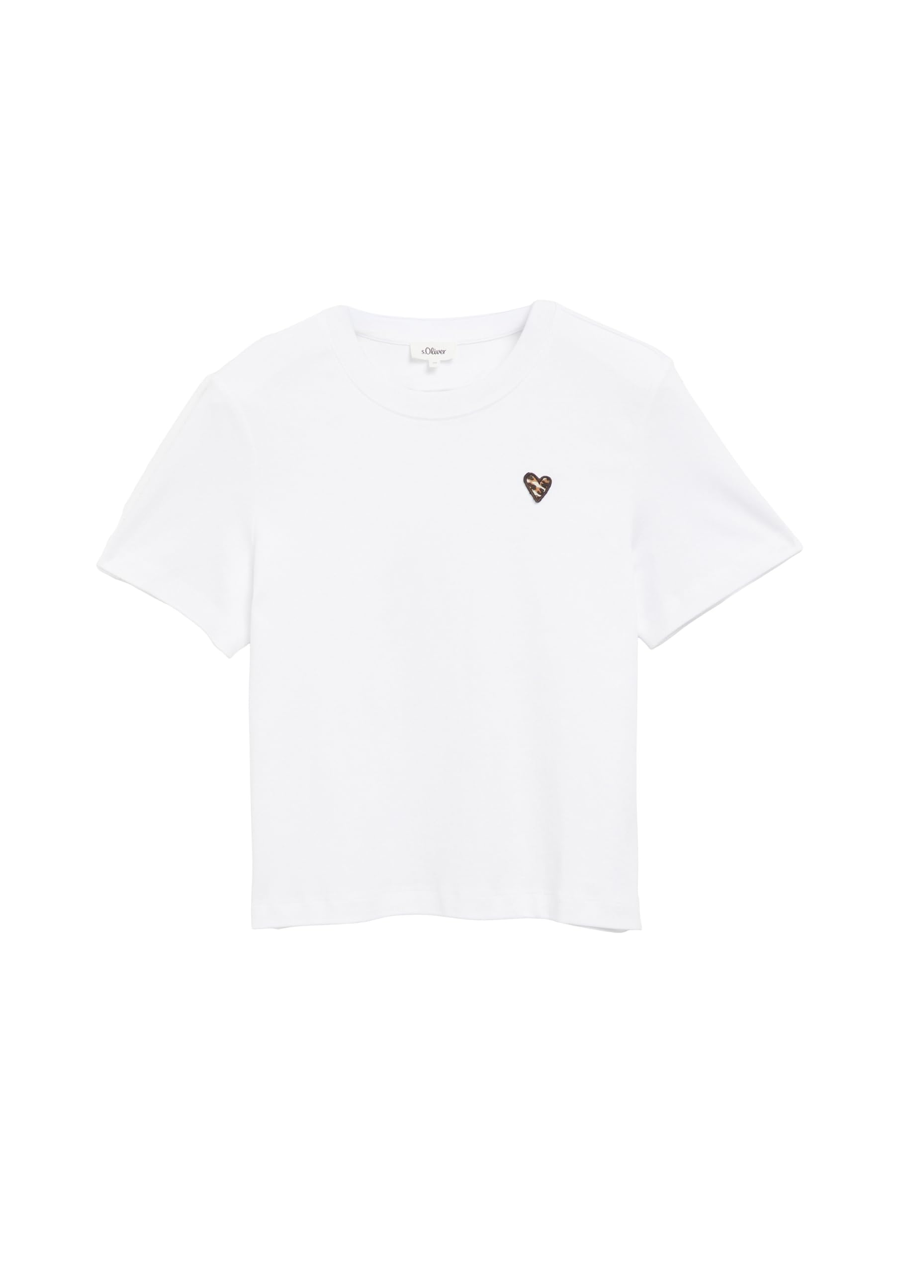 s.Oliver T-Shirt Leo-Herz Weiß mit Print