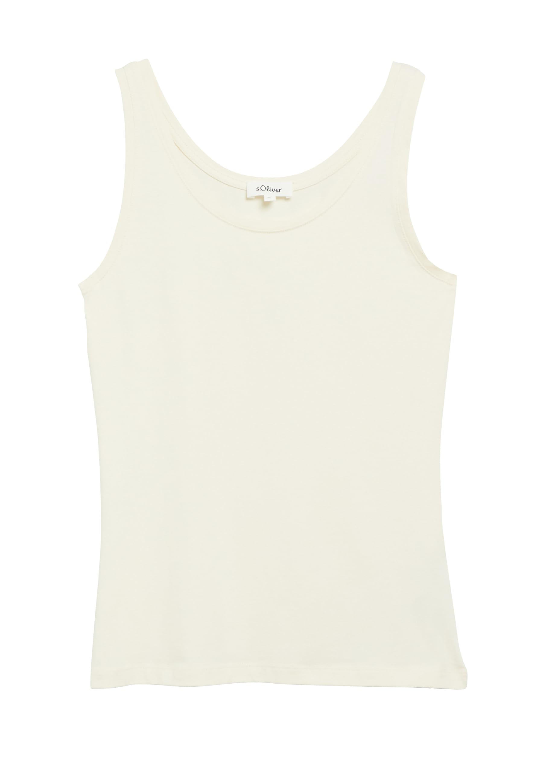 s.Oliver Top Slim Weiß ärmellos Tanktop