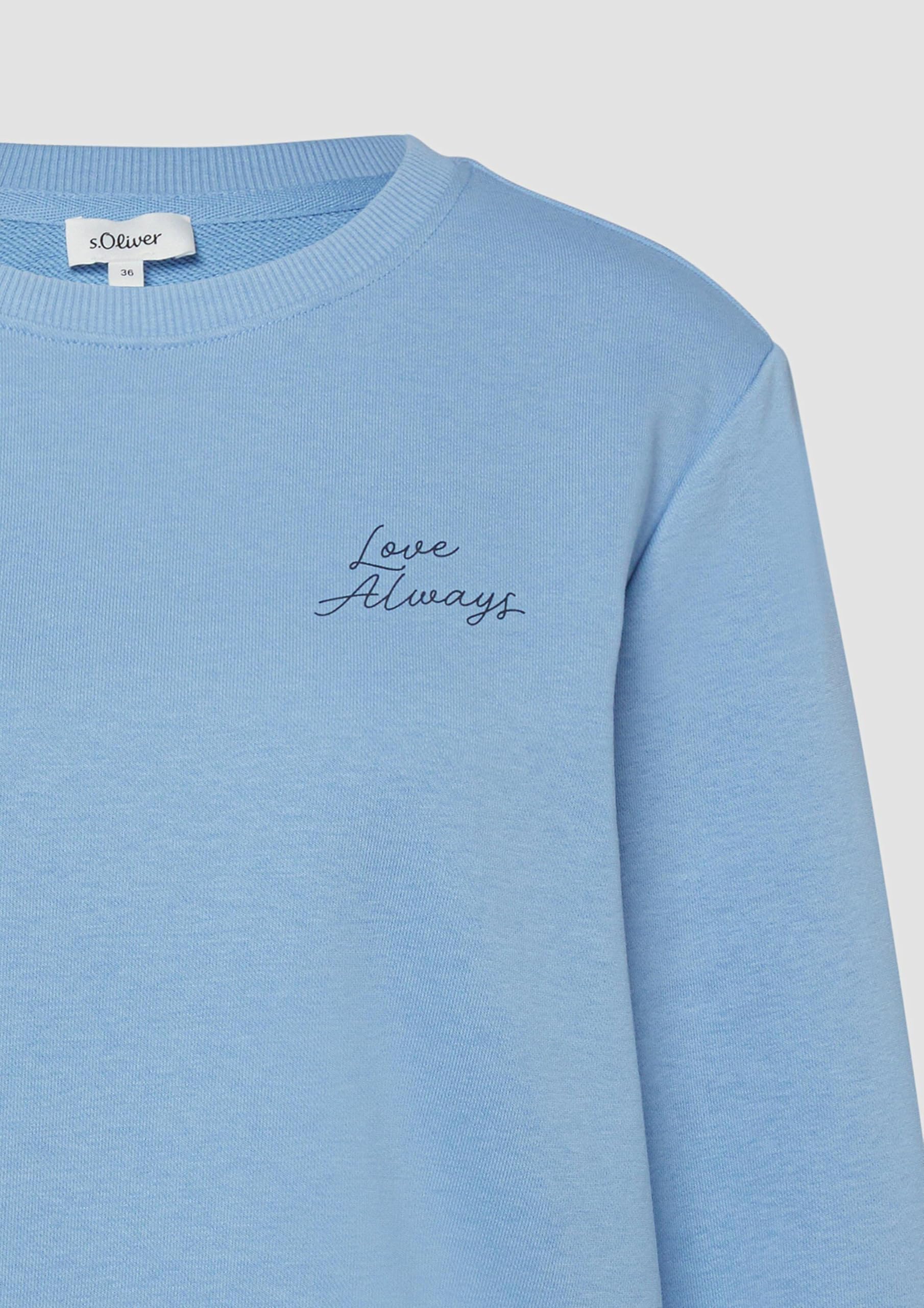 s.Oliver RED LABEL Sweatshirt Relaxed Fit arktisblau Print