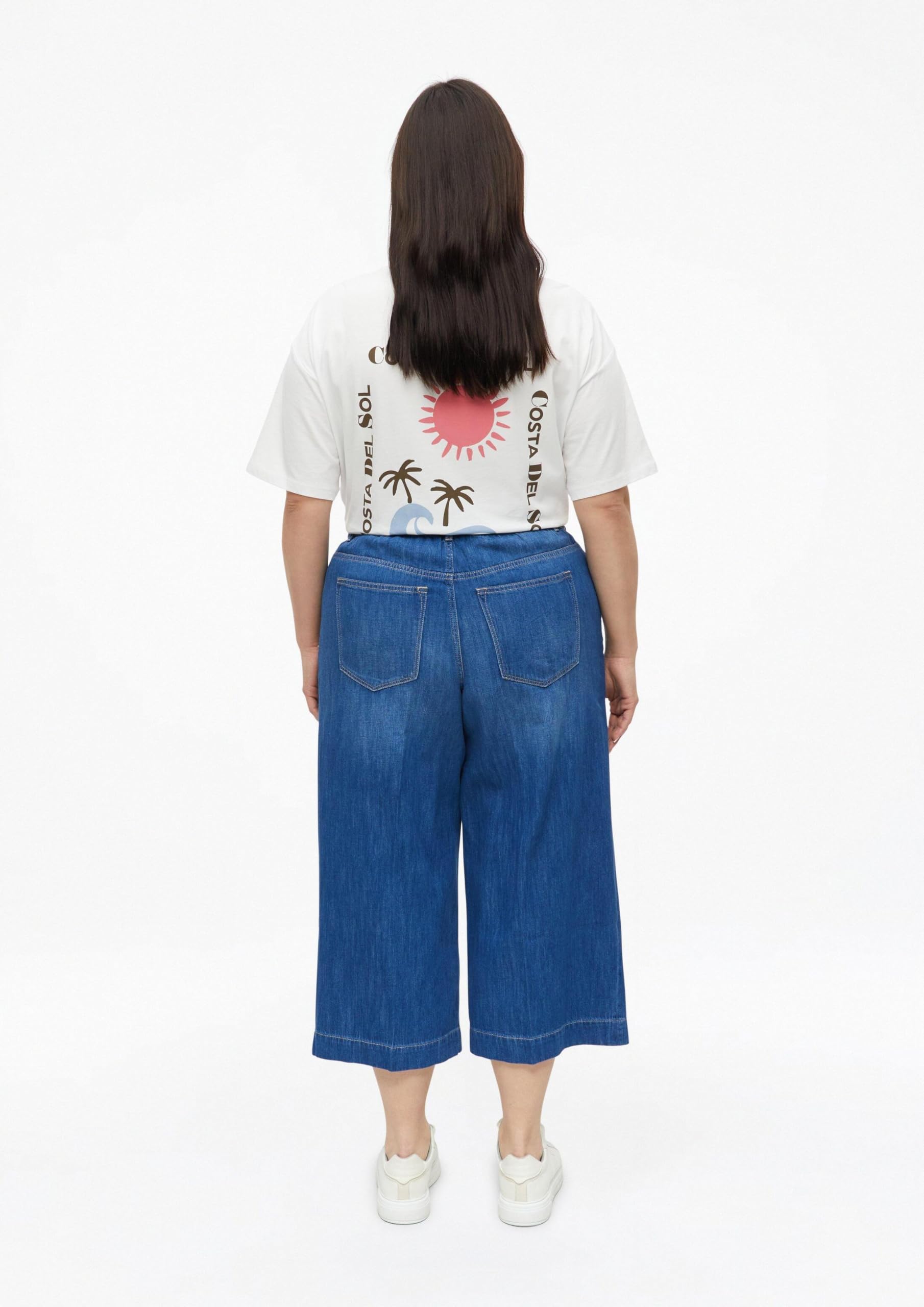 s.Oliver Red Label Culotte Jeans 34 High Rise Leinen