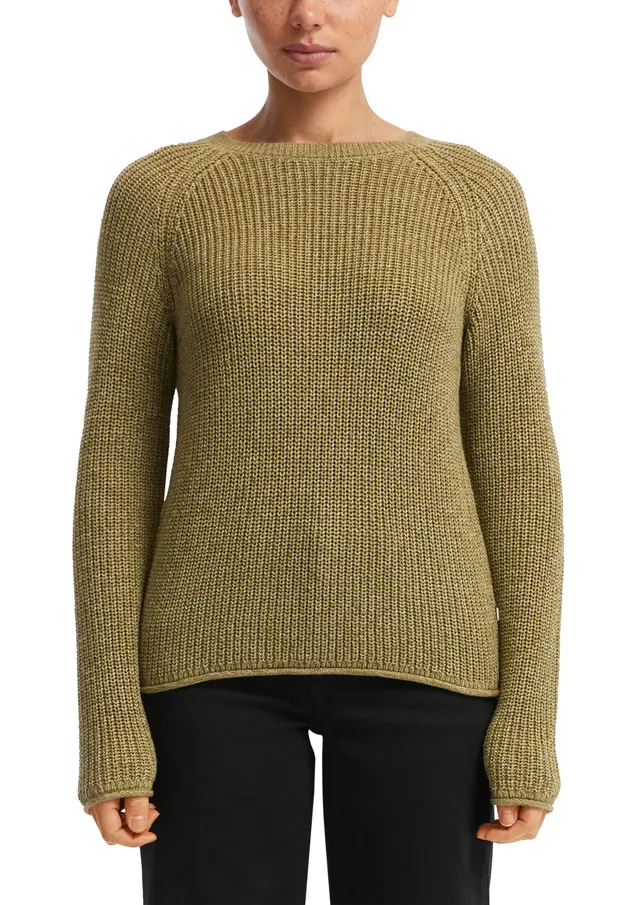 s.Oliver QS Strickpullover Raglanärmel Größe M meliert Baumwolle