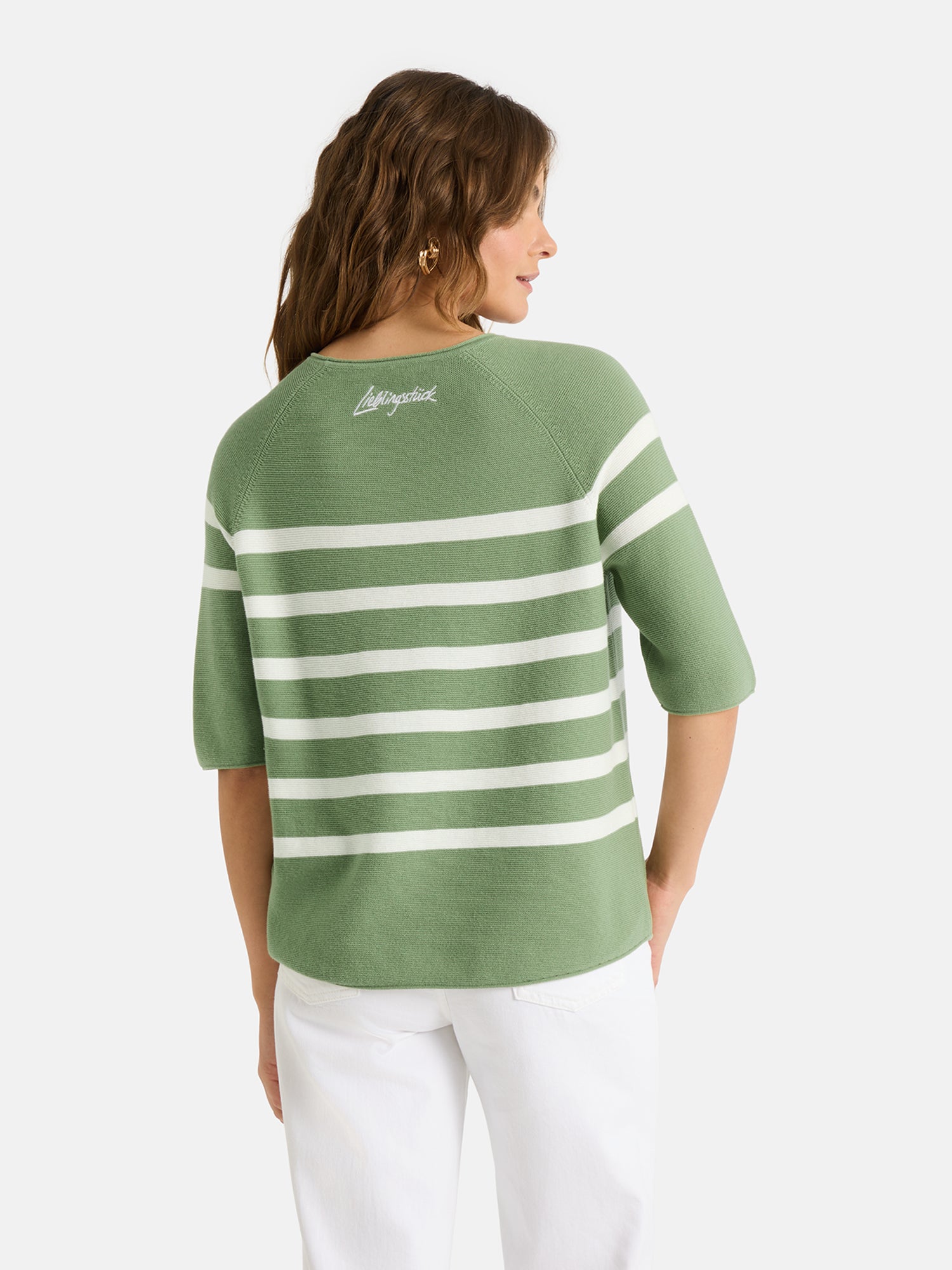 Lieblingsstück KlerariEP Kurzarm-Pullover jeans Baumwolle