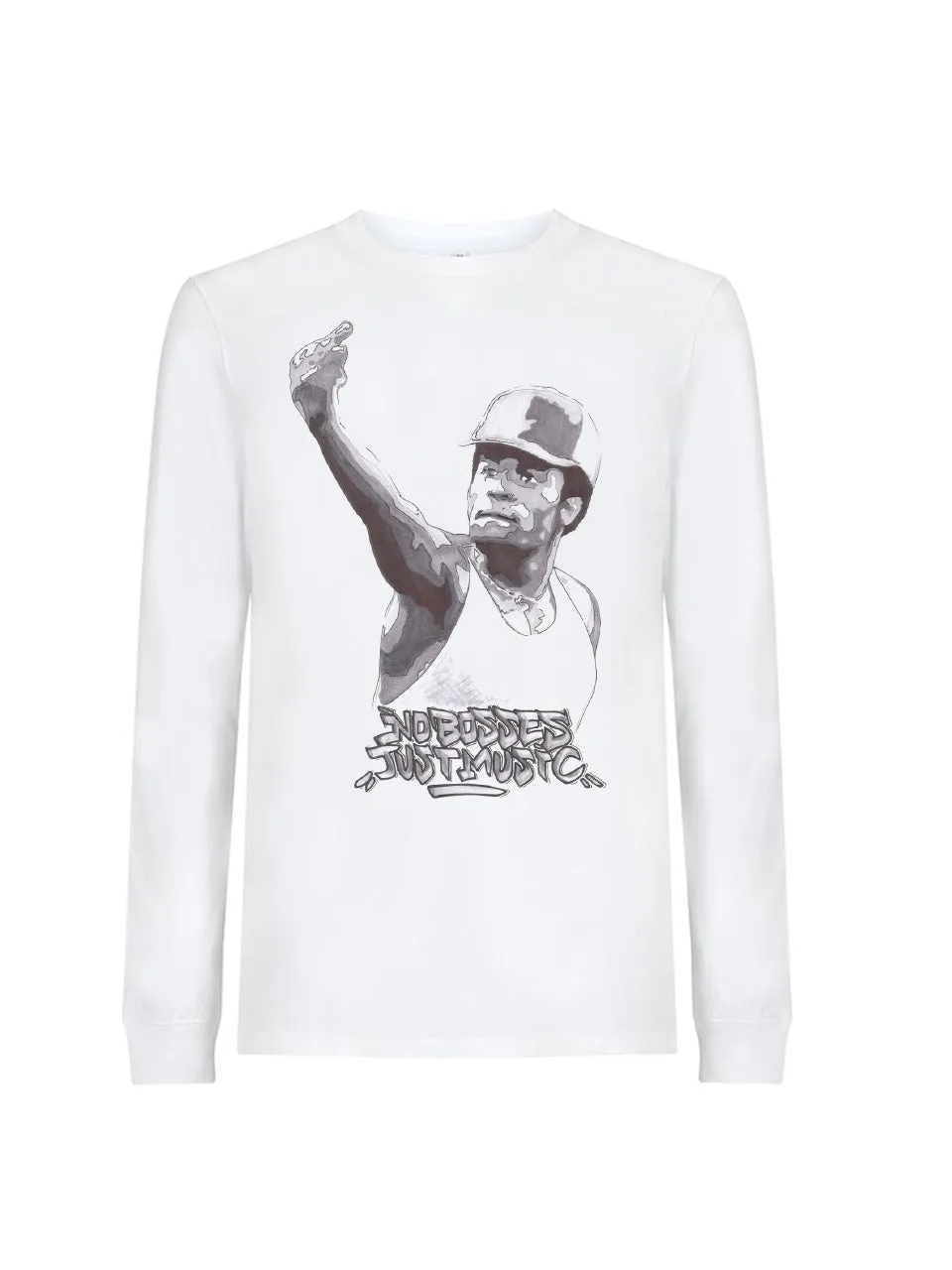 dna merch No Bosses Just Music Longsleeve Damen