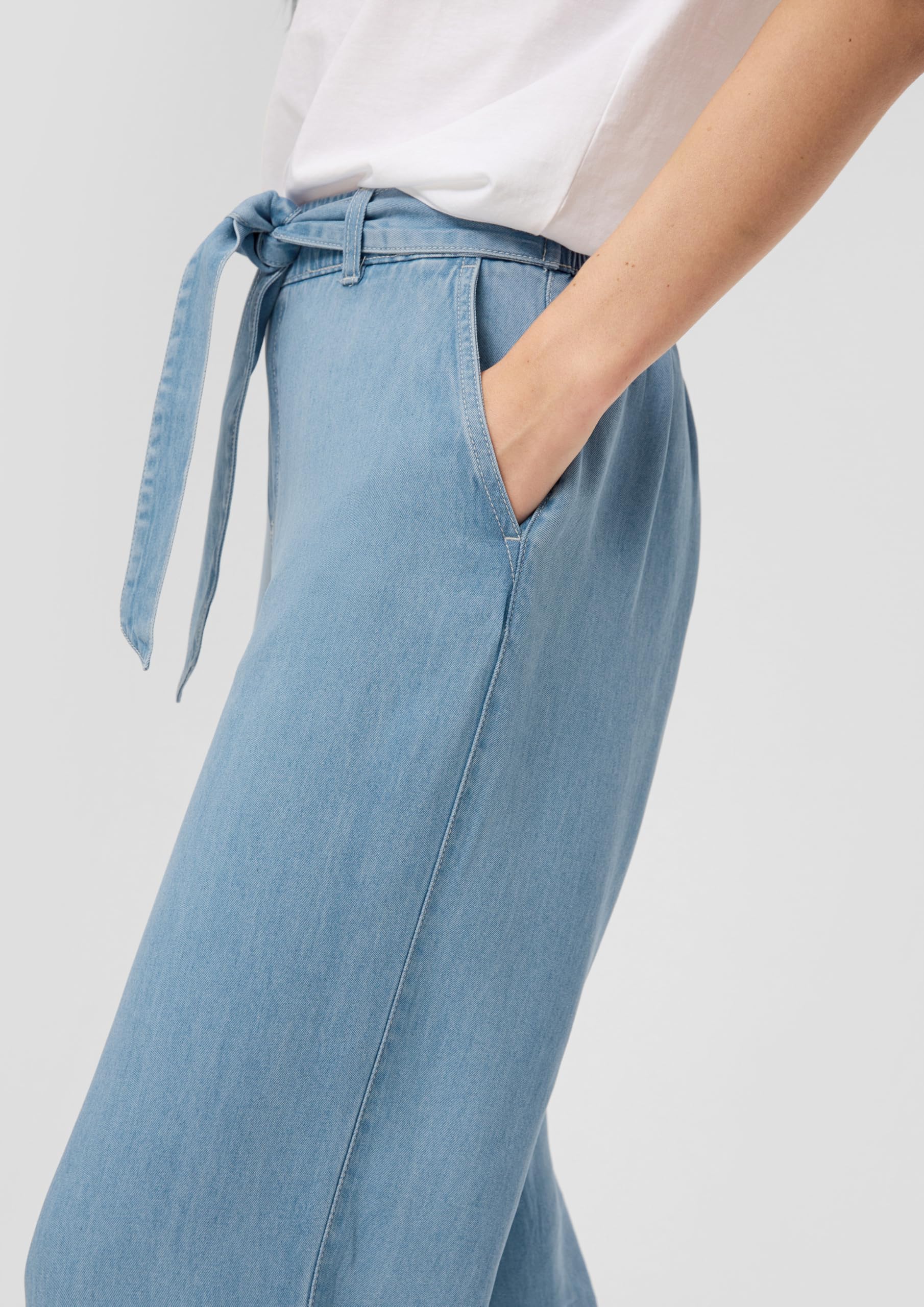 s.Oliver Red Label Culotte-Jeans Gr. 46 Wide Leg Lyocell