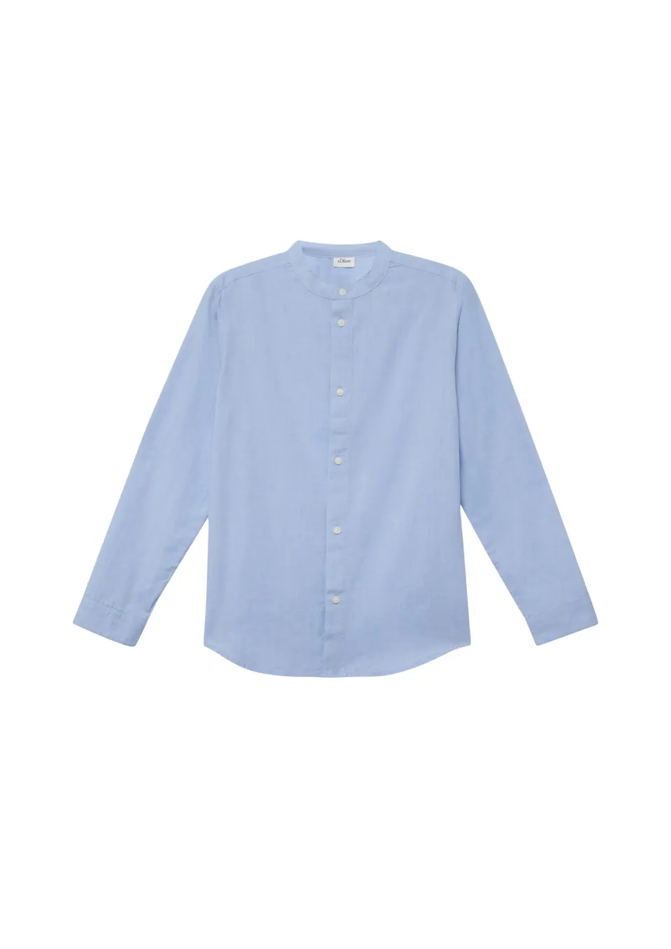 s.Oliver RED LABEL Chambray-Hemd Stehkragen 134-140 hell