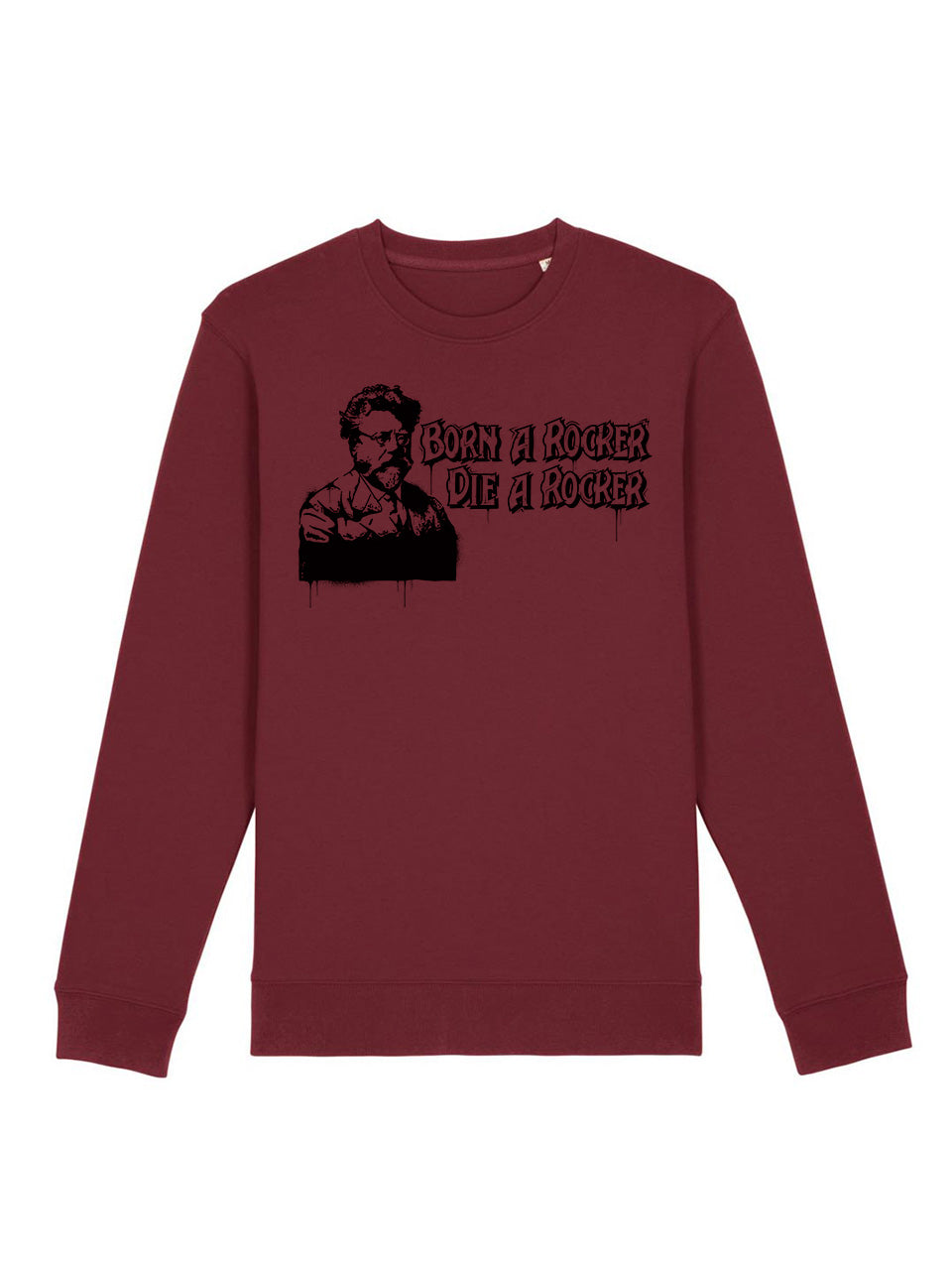dna merch Born A Rocker Rundhalspullover Rudolf Rocker