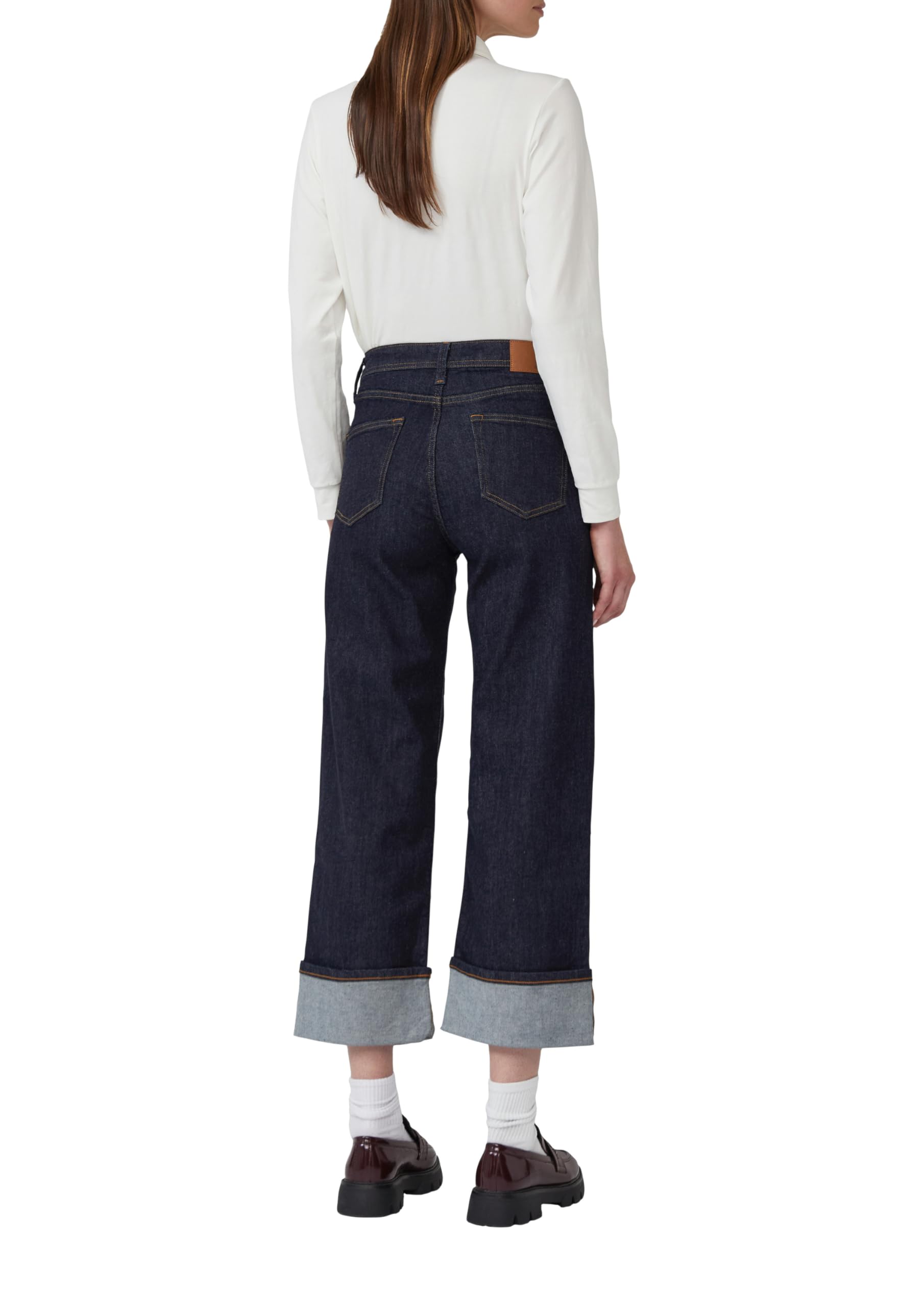 s.Oliver Suri Cropped Jeans Wide Fit 34 Rollsaum