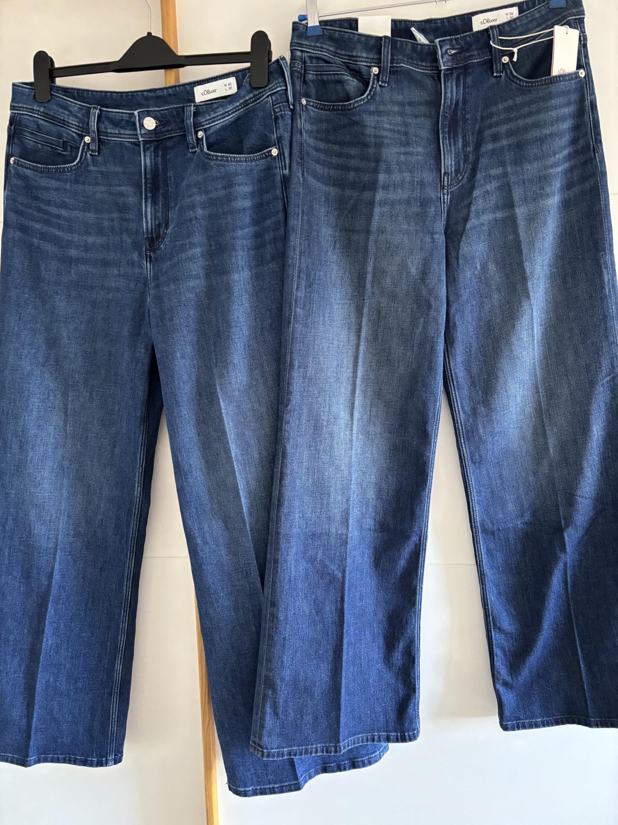 s.Oliver Suri High Rise Wide Fit Jeans Hellblau 36W/32L