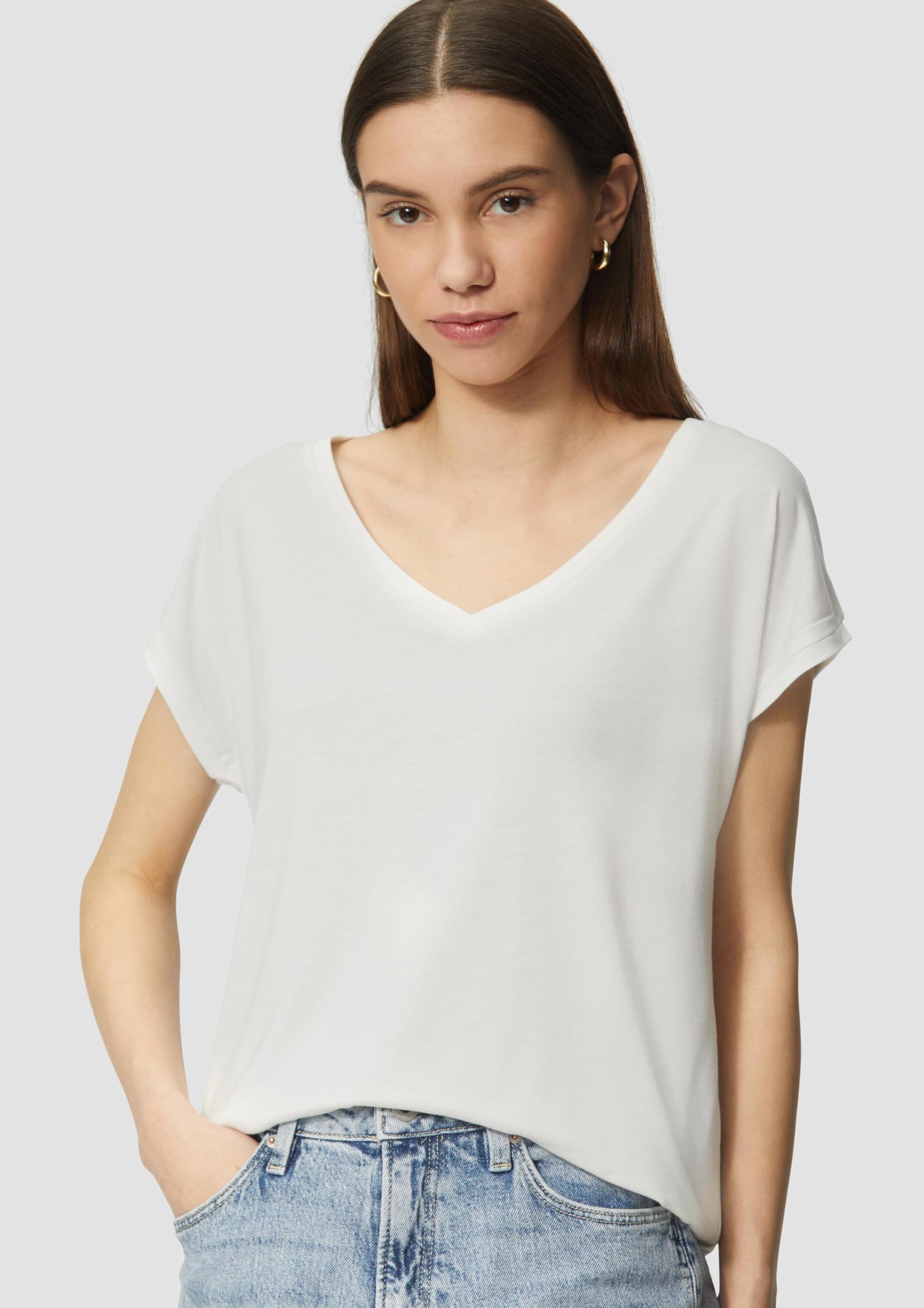 QS by s.Oliver lockeres T-Shirt Modalmix Damen weich