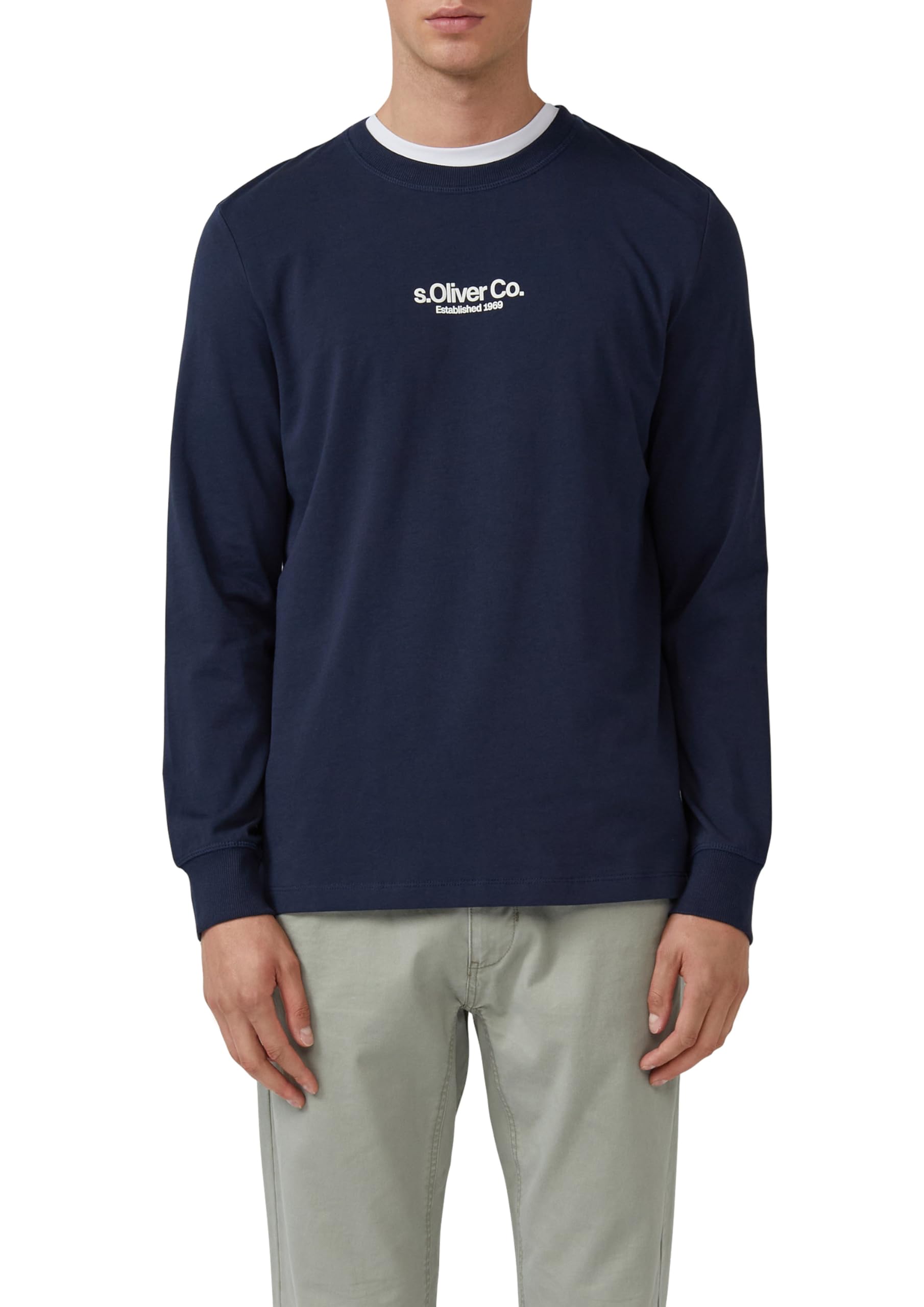 s.Oliver Longsleeve Baumwolle Logo Langarm