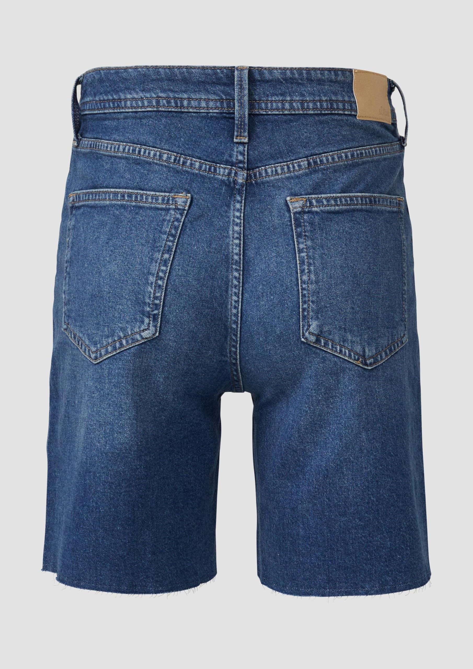 s.Oliver Red Label Suri Jeans-Shorts Damen High Rise Offener Saum