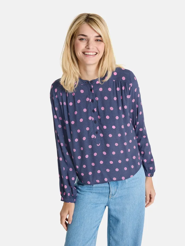 Lieblingsstück EdiliaL Bluse Viskose navy Gepunktet