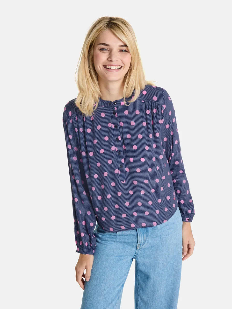 Lieblingsstück EdiliaL Bluse Viskose navy Gepunktet