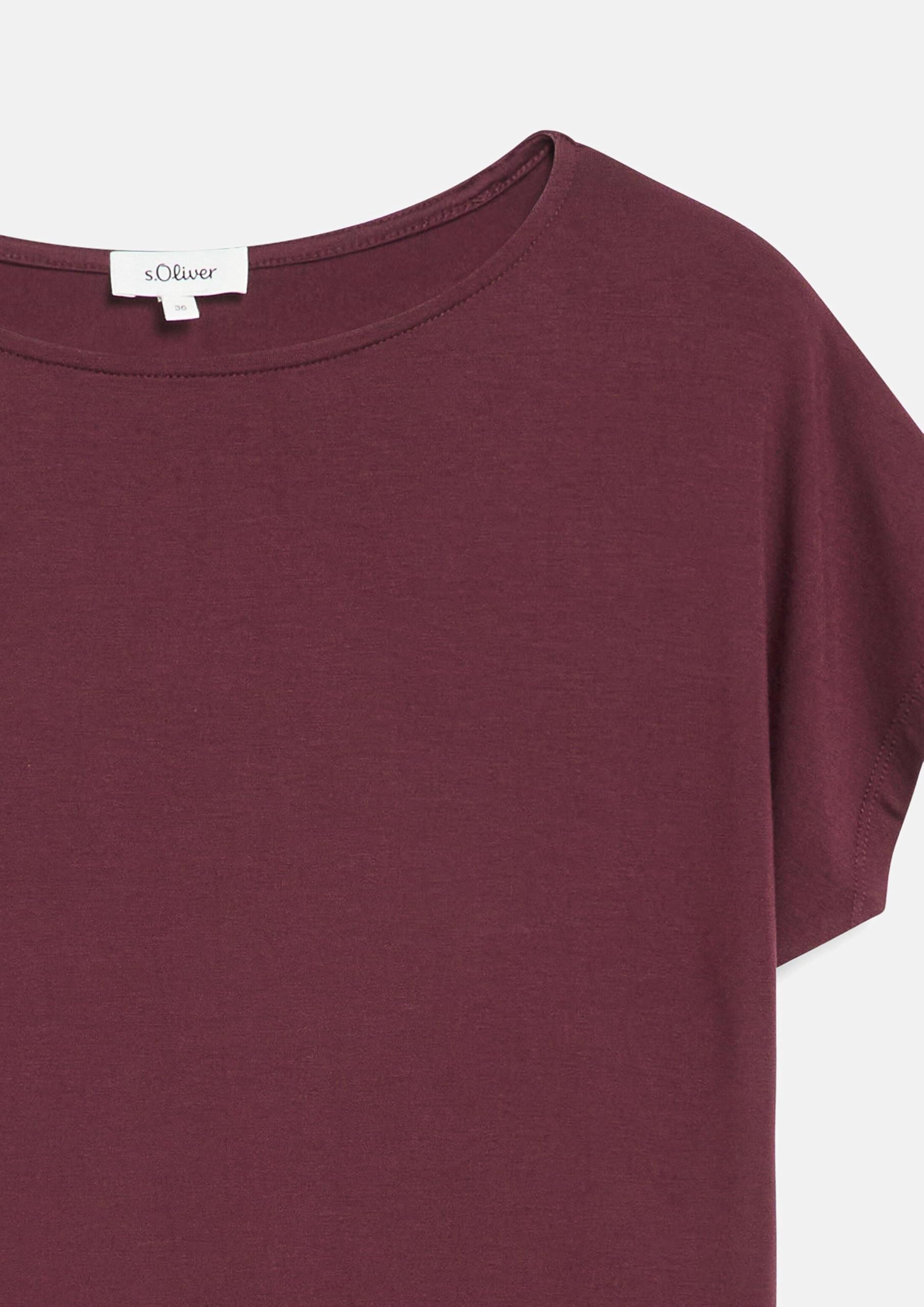 s.Oliver RED LABEL Fließendes Jersey-Shirt T-Shirt mit überschnittenen Schultern