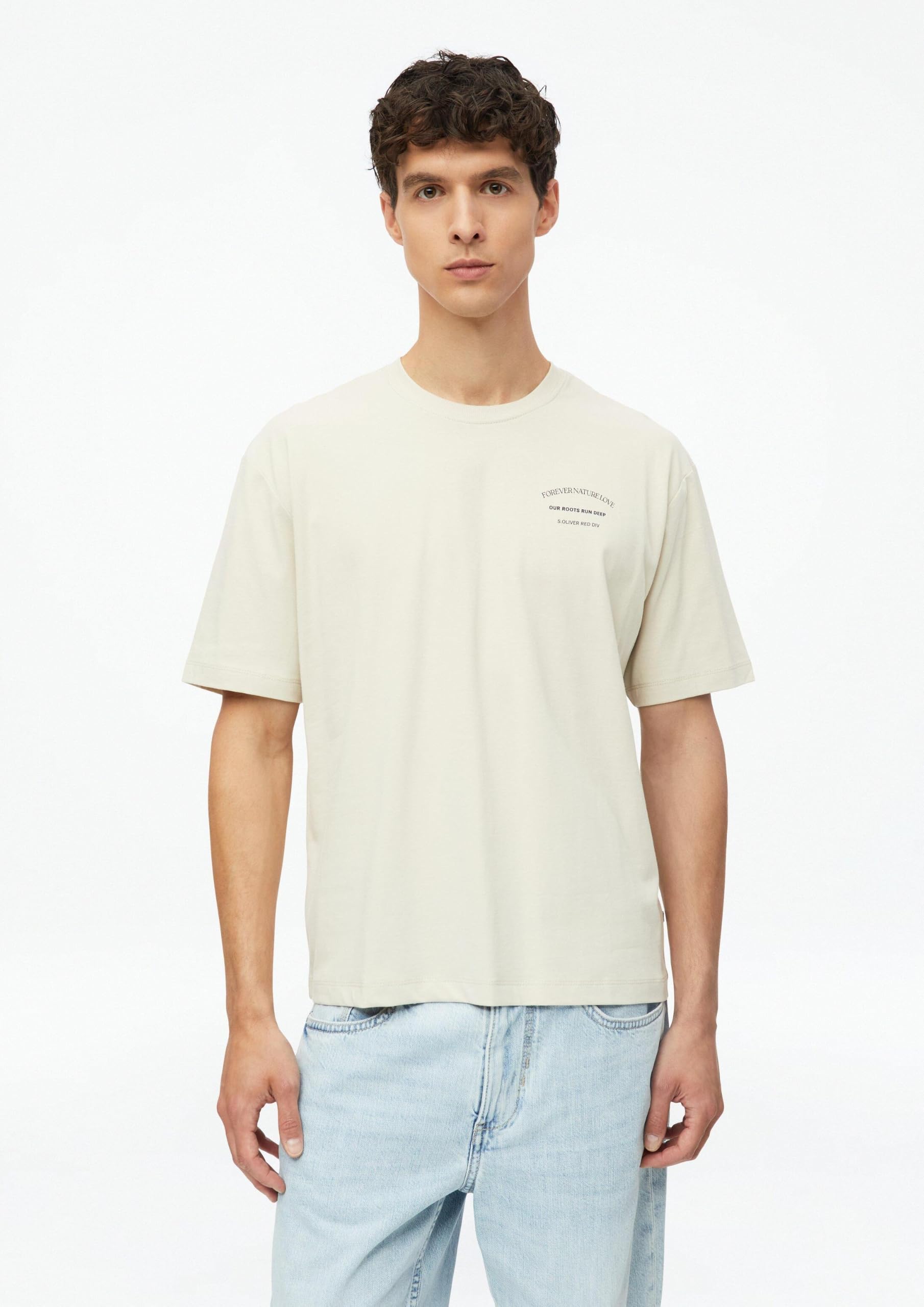 s.Oliver Junior Print T-Shirt Beige Modern Fit