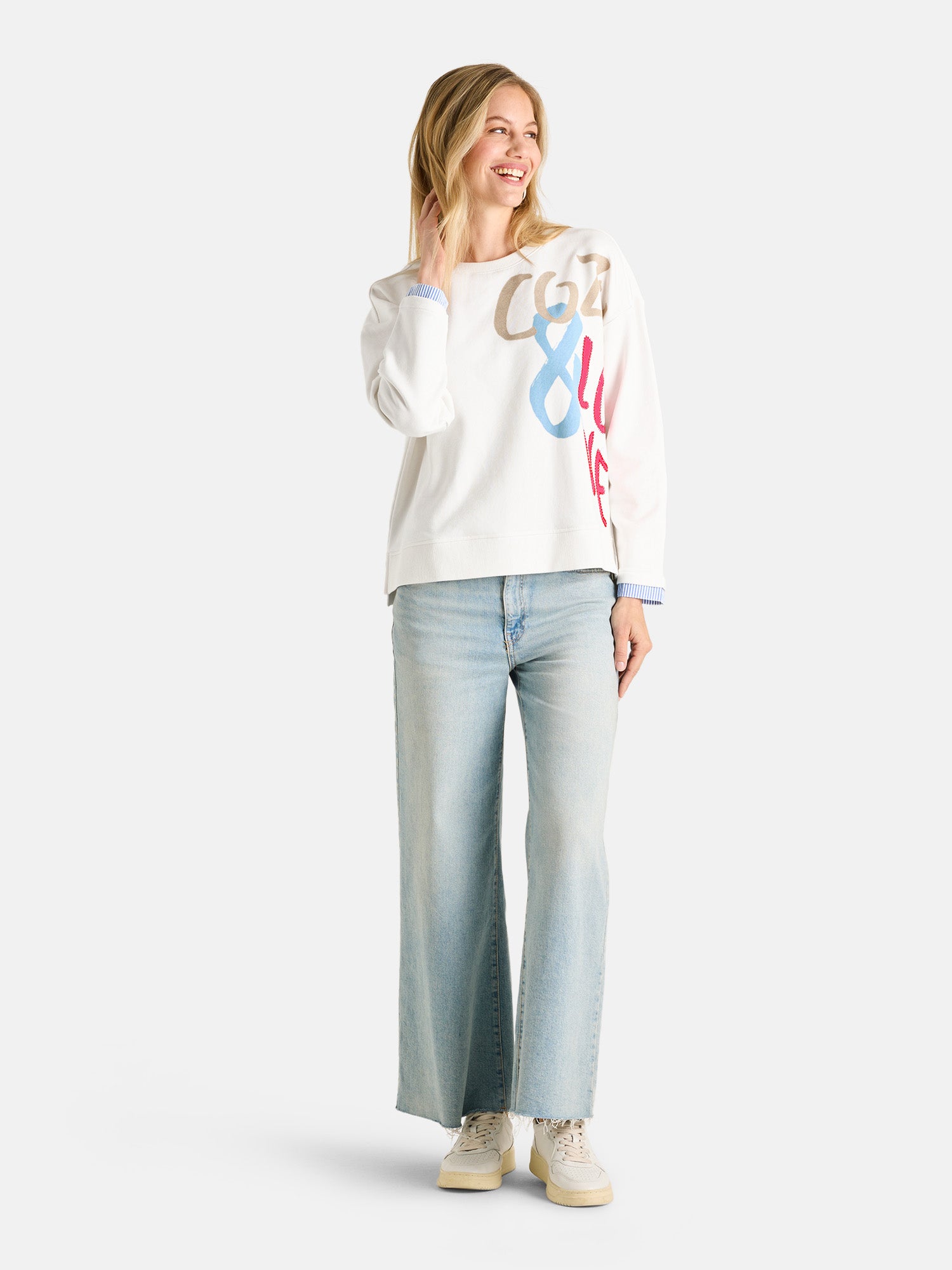 Lieblingsstück YamilaL Sweatshirt offwhite Hemd-Effekt
