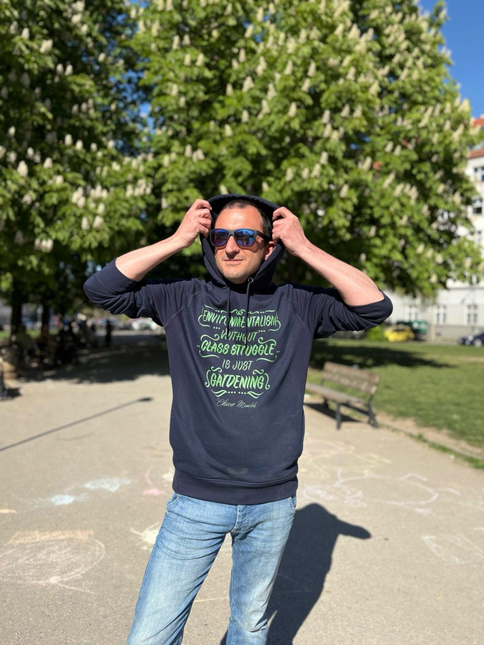 dna merch Chico Mendes Kapuzenpullover French Navy M