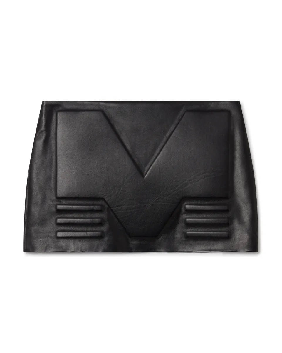 Mowalola M Seal Mini Minirock Veganleder schwarz