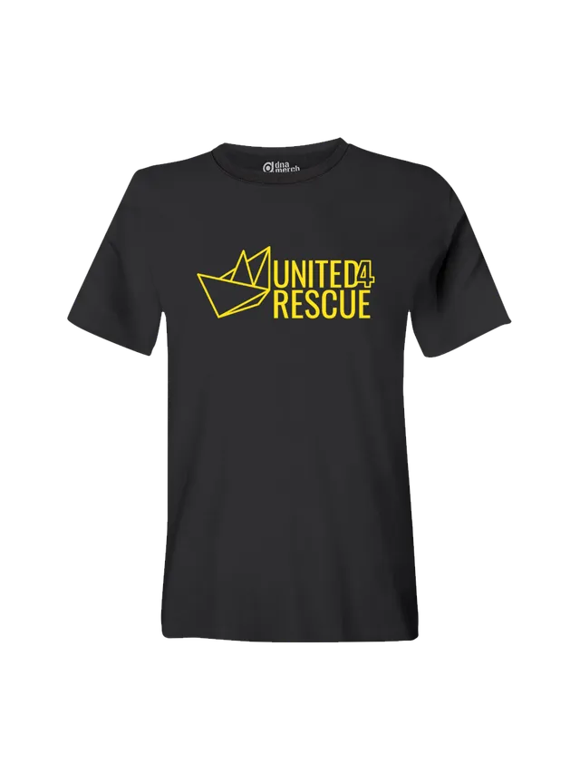 dna merch United4Rescue Logo groß T-Shirt schwarz klassisch