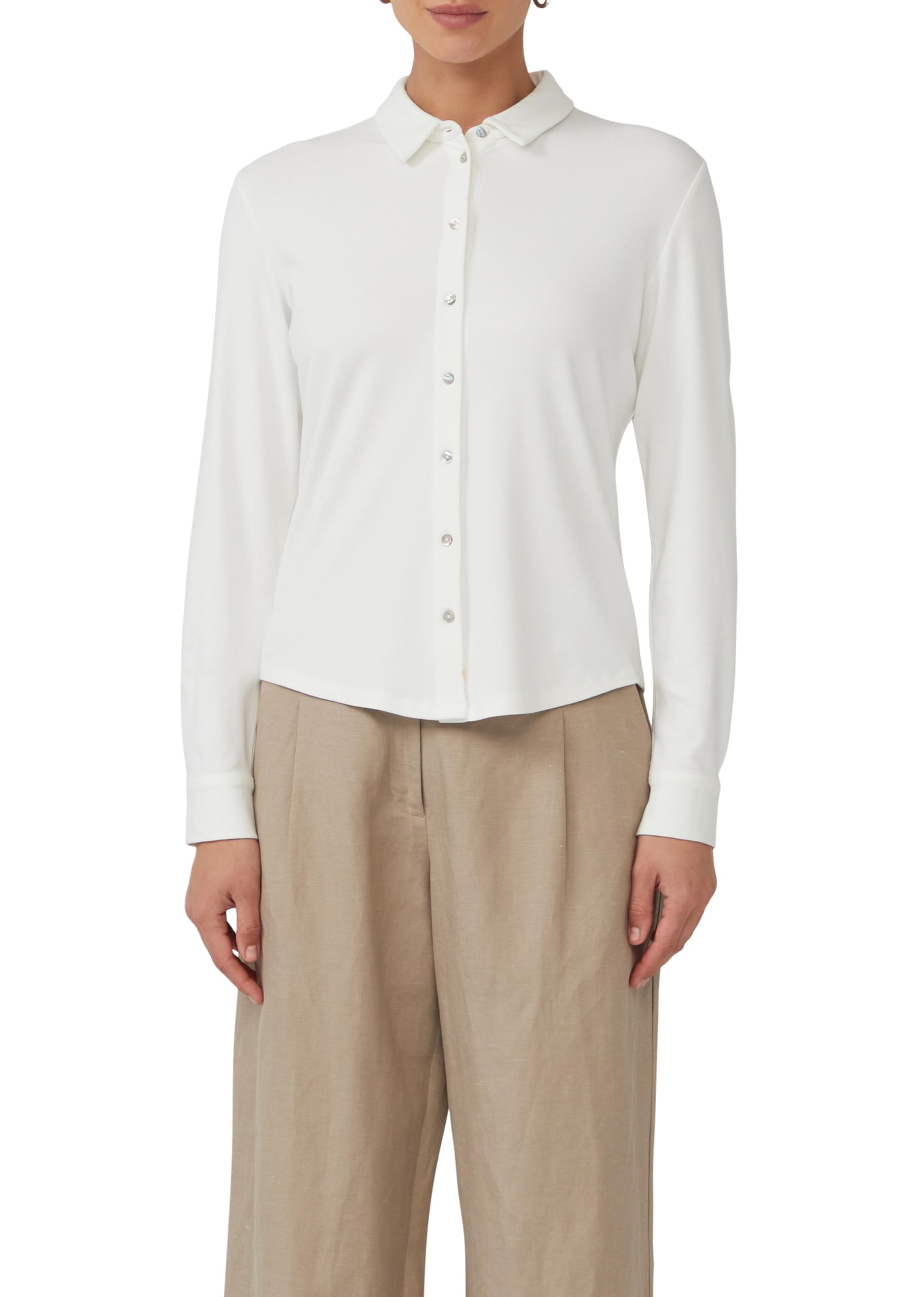 s.Oliver Junior Jerseybluse Gr. 38 Perlmuttknöpfe