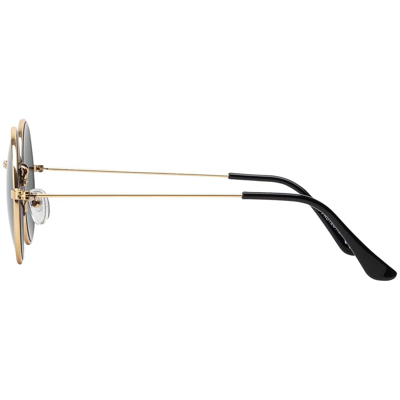 BEZLIT 30559 Runde Sonnenbrille Schwarz-gold UV400