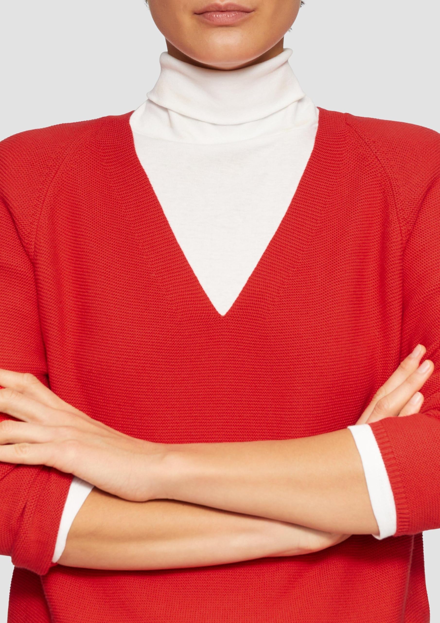 s.Oliver Junior Strickpullover gerippt V-Ausschnitt