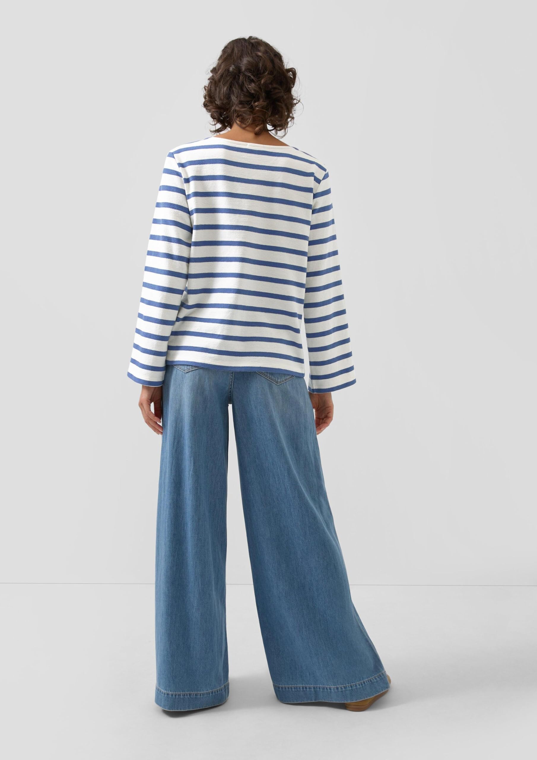 s.Oliver RED LABEL Sweatshirt blau Streifen Regular Fit