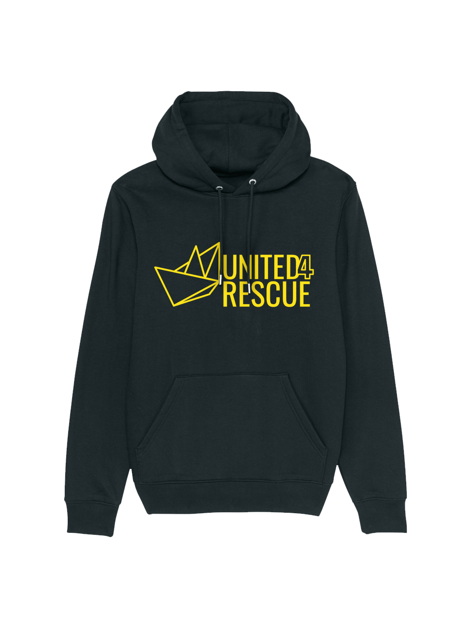 United4Rescue Logo groß Kapuzenpullover French Navy Bio