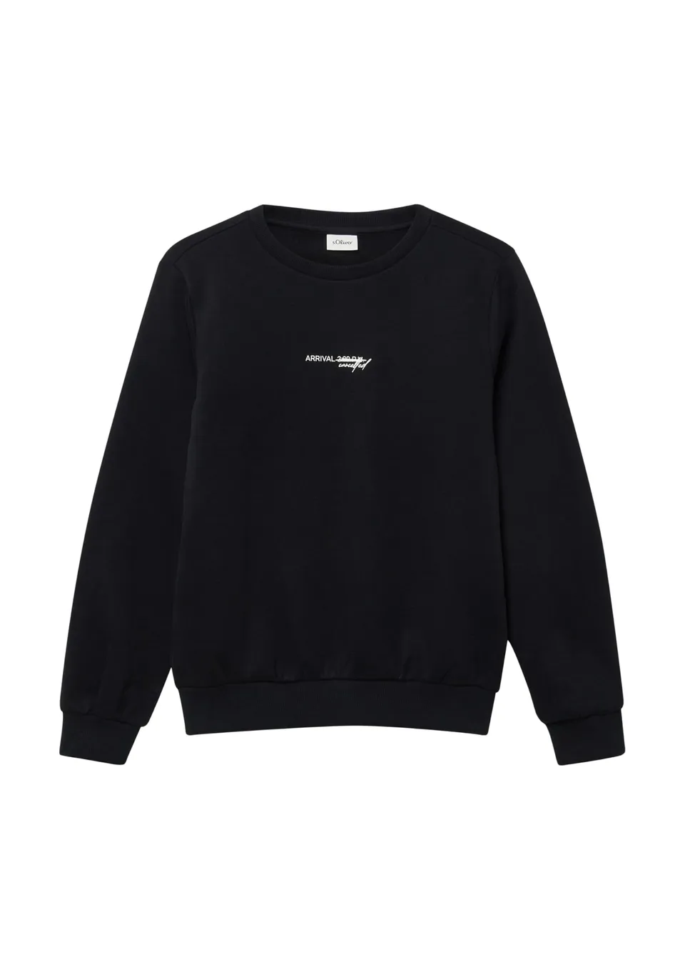 s.Oliver Red Label Sweatshirt mit Print kuschelig schwarz