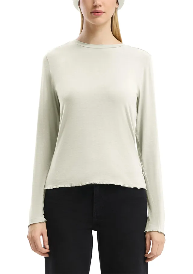 s.Oliver QS Longsleeve Viskosestretch schmal M ecru