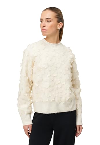 zero Pullover mit 3D-Blüten Eggnog Gr.40