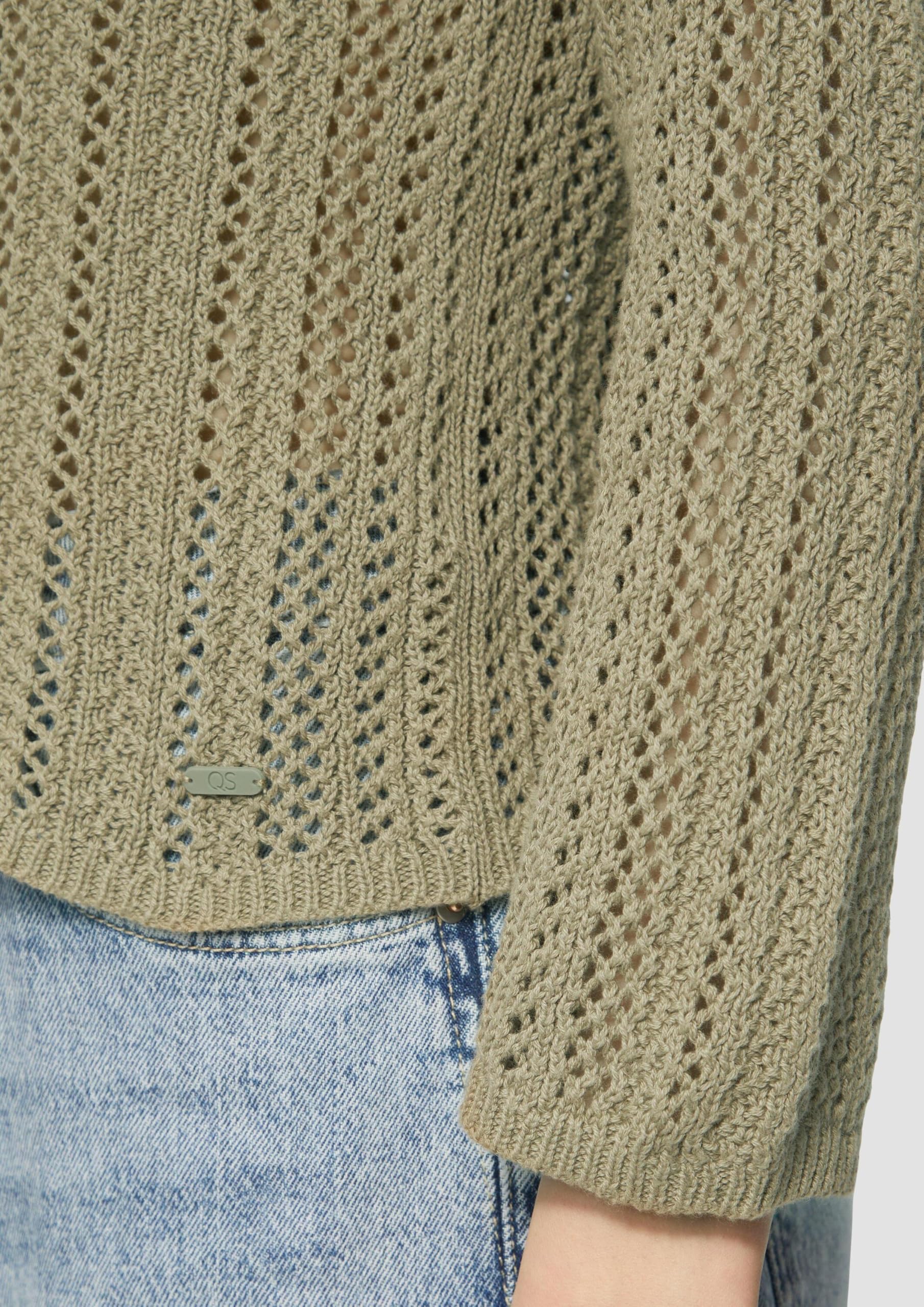 s.Oliver QS Ajour Pullover Strickpullover Lochmuster