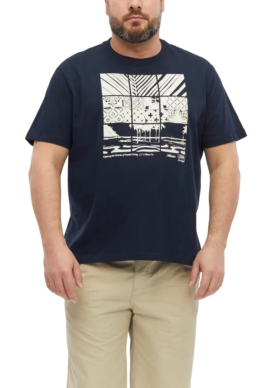 s.Oliver Herren 2181150 T-Shirt 5XL mit Frontprint