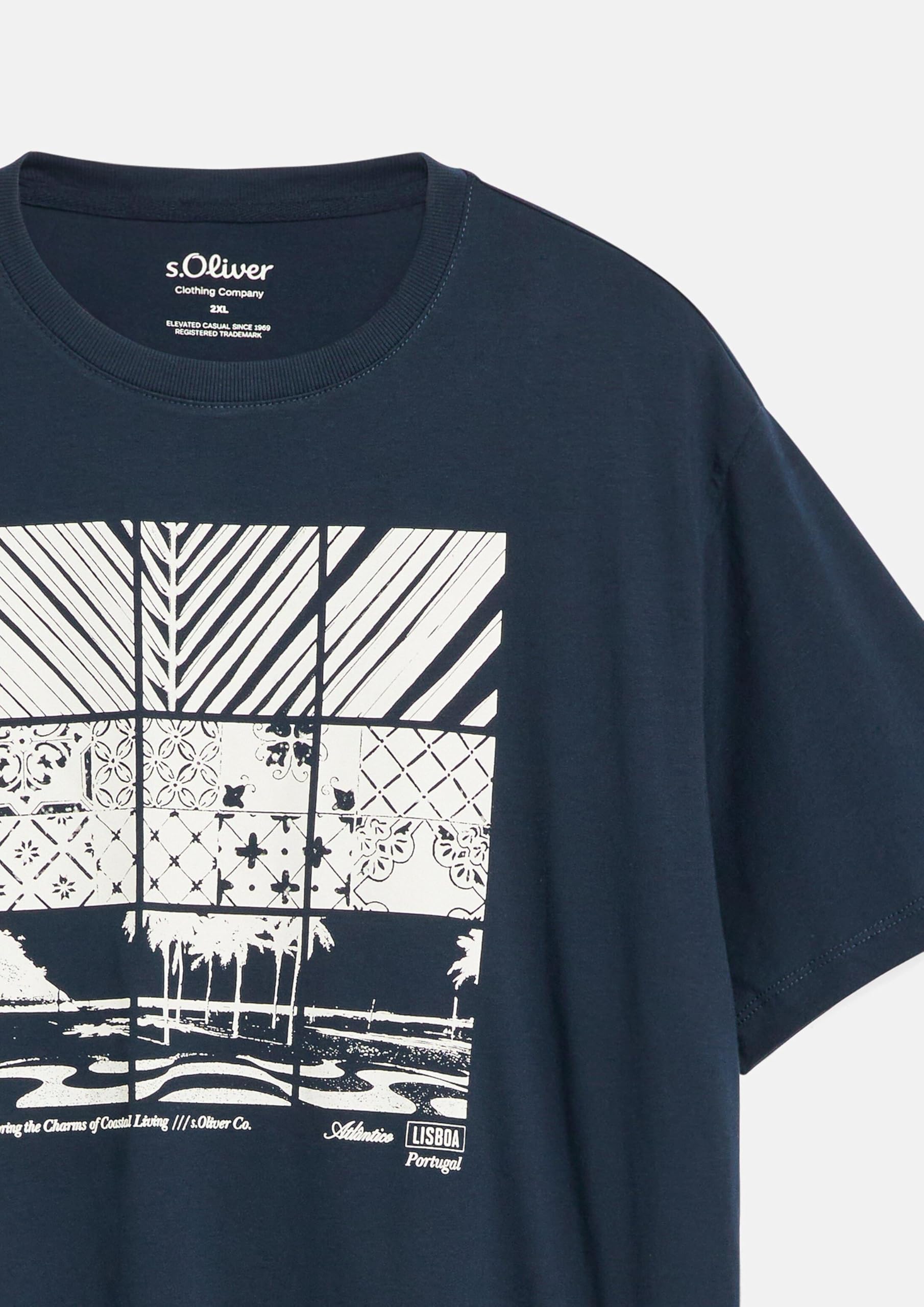 s.Oliver Herren 2181150 T-Shirt 5XL mit Frontprint
