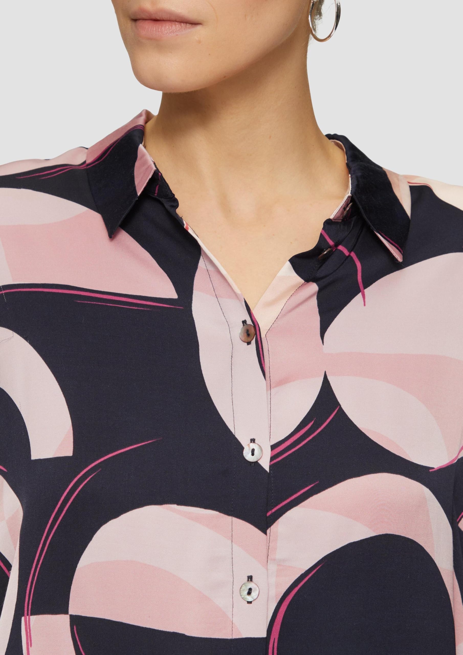 s.Oliver Junior Blusenshirt Smok-Detail Gr. 38 navy Volant