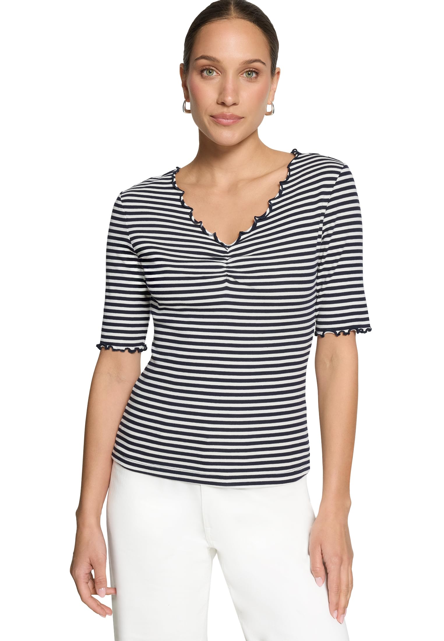 zero Shirt Kurz 1/2 Arm Shirt Herzausschnitt Bio-Baumwolle