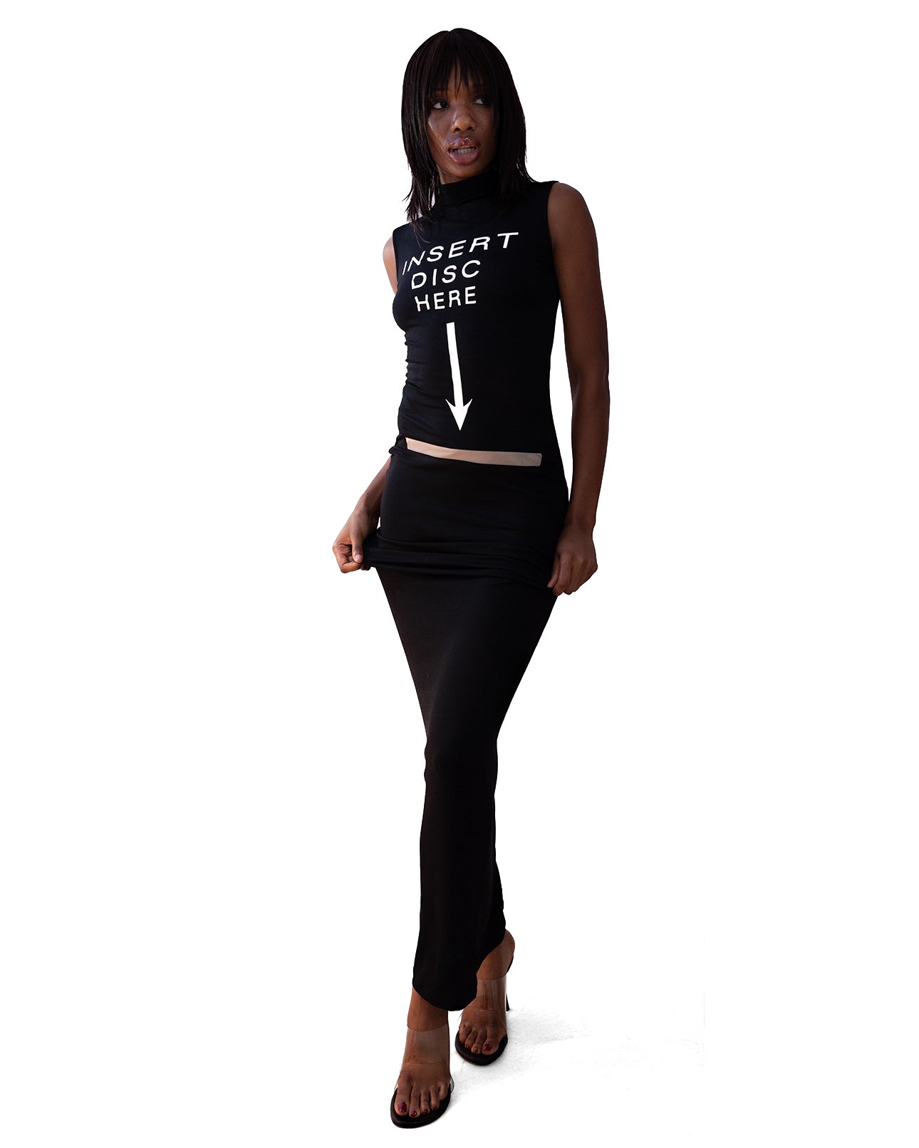 Mowalola Insert Disc Dress Maxikleid aus Baumwolle