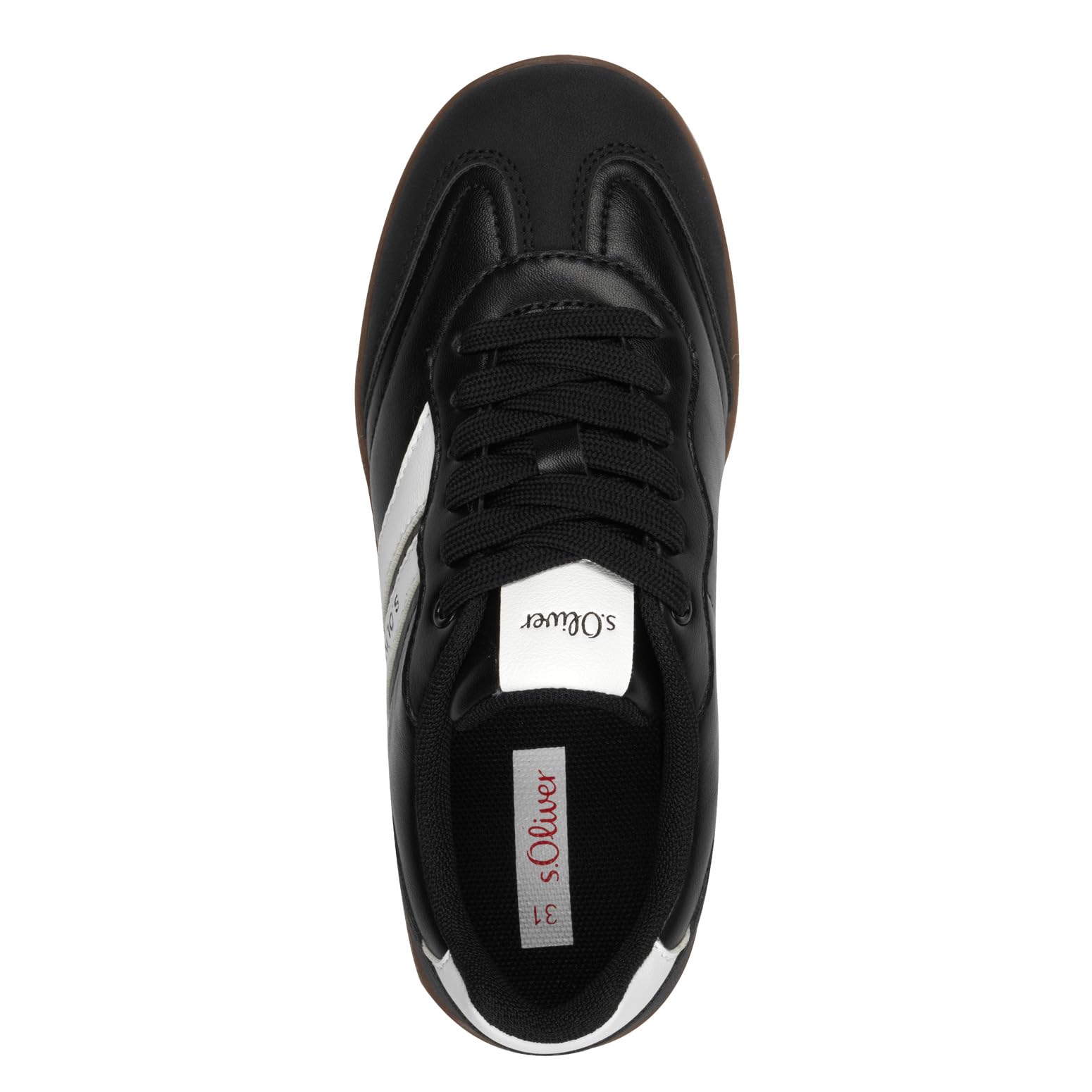 s.Oliver Mädchen Sneaker flach Black Comb Schnürer