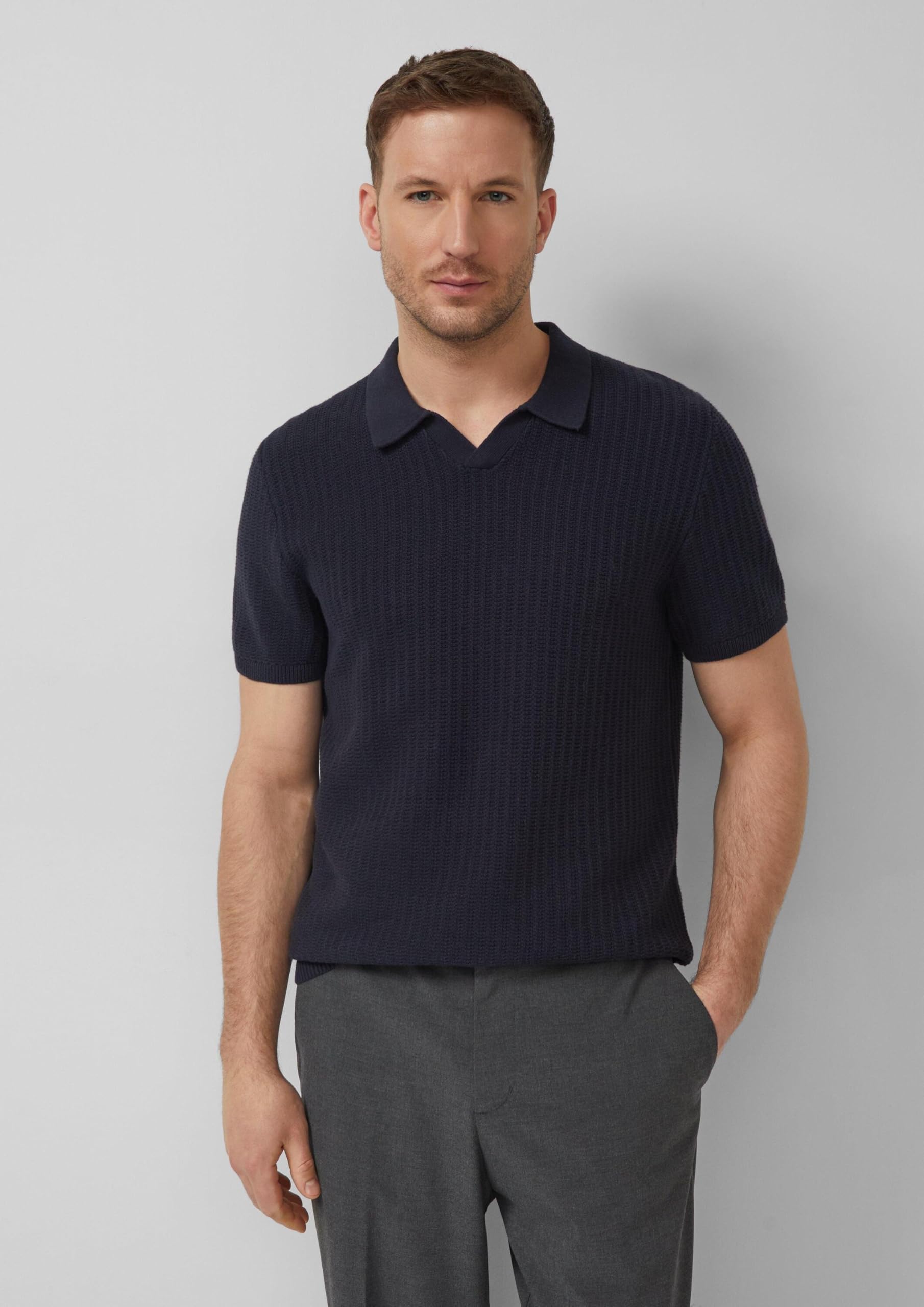 s.Oliver RED LABEL 2175275 Strickpolo Baumwolle navy L
