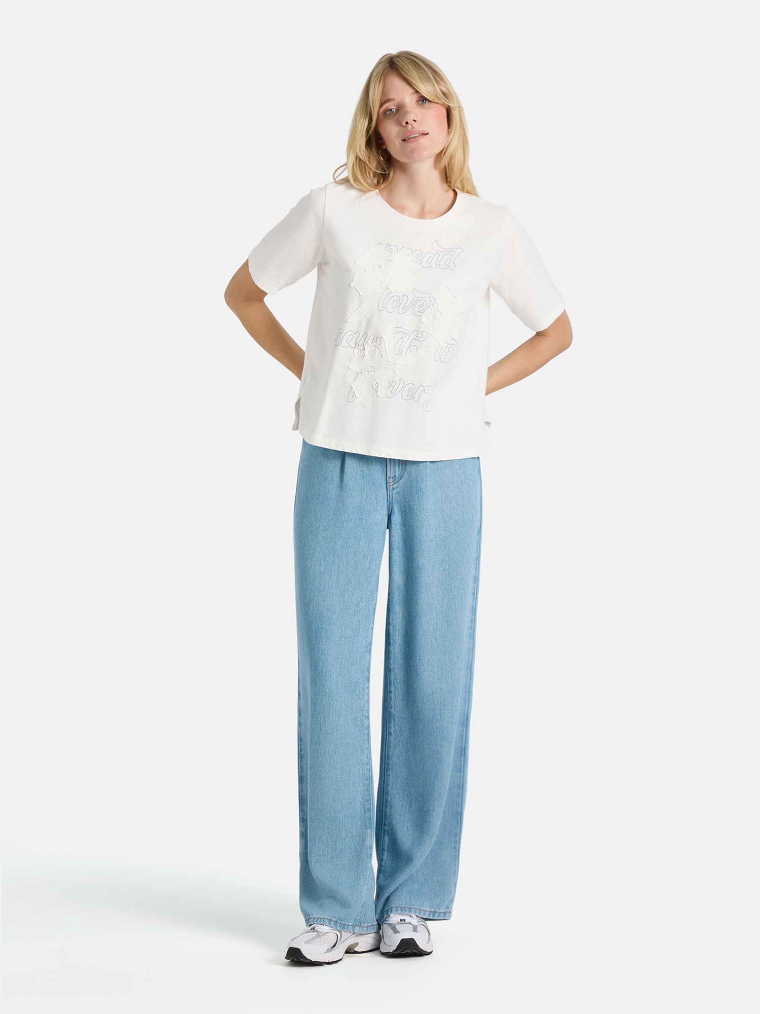 Lieblingsstück CleoL T-Shirt offwhite aus Baumwollmix