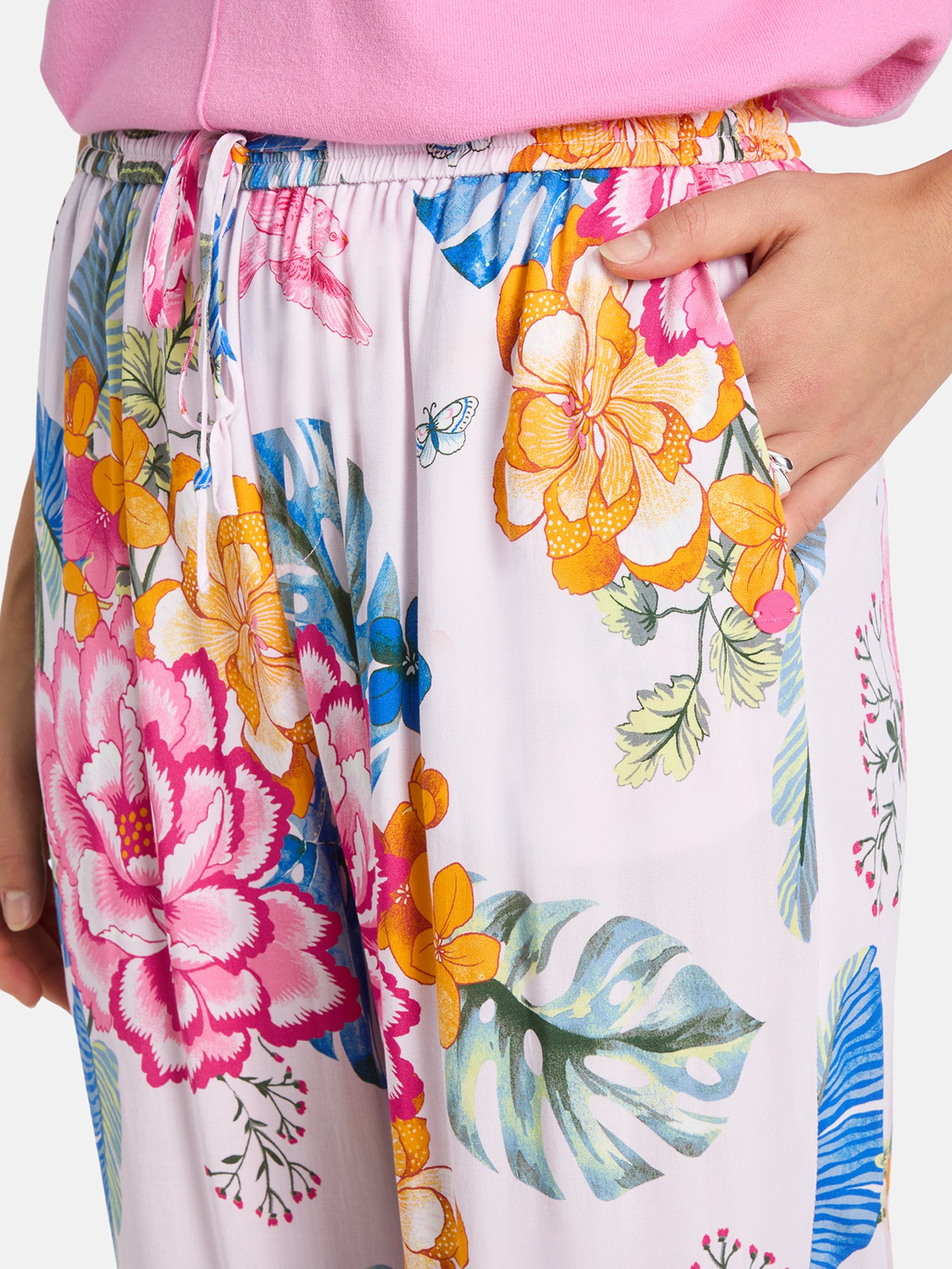 Lieblingsstück Wide Leg Hose Viskose pastel pink weit