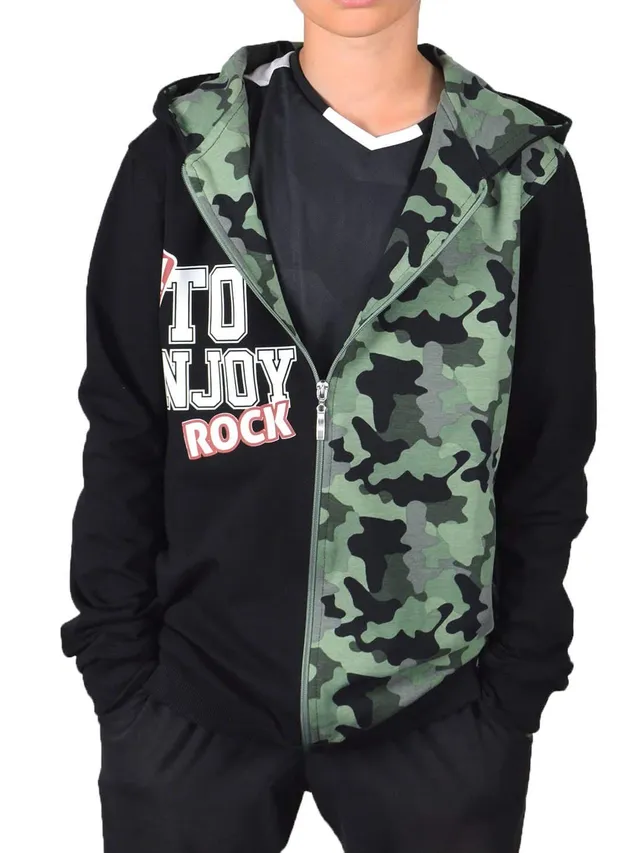 BEZLIT Sweatjacke Kapuze Jungen Camouflage Reiverschluss